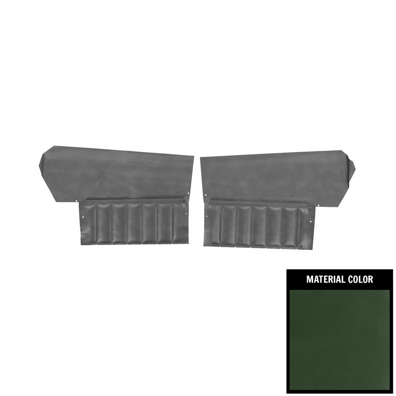 PUI Interiors 1971-1972 Buick Skylark/GS/350/Custom Convertible Dark Green Rear Door Panels - 71UD25V
