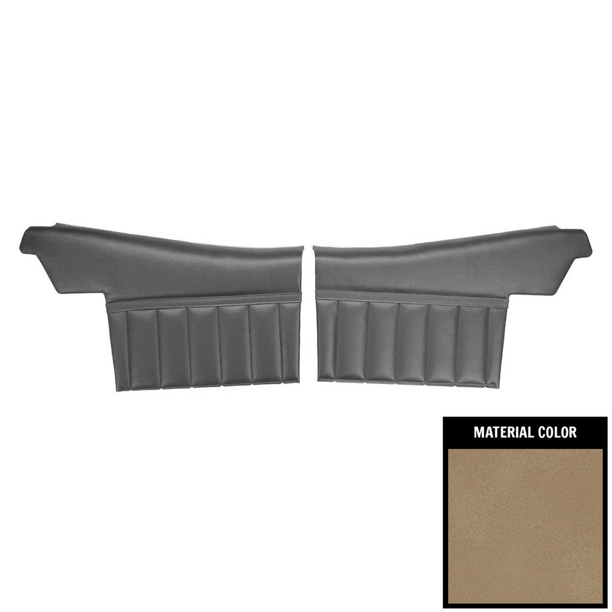 PUI Interiors 1971-72 Skylark/350/Custom/GS Convt Pre-Assembled Sandalwood Rear Door Panels - 71UD41V-P