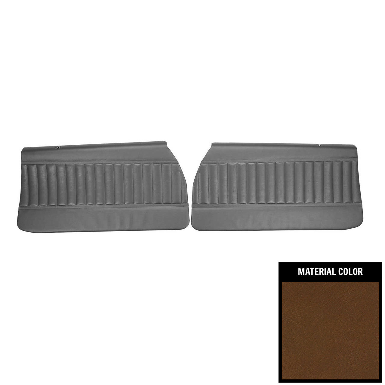 PUI Interiors 1971-1972 Skylark/350/Custom/GS Pre-Assembled Dark Saddle Front Door Panels - 71UD42-P