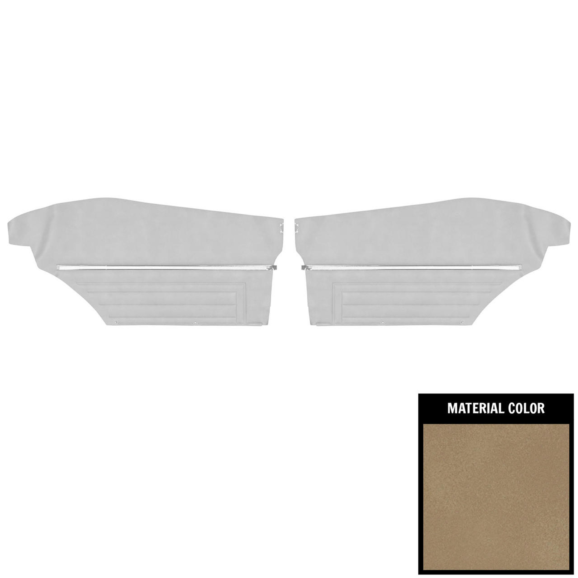 PUI Interiors 1971-1972 Buick Skylark/GS Standard Hardtop Sandalwood Rear Door Panels - 71UDS41C