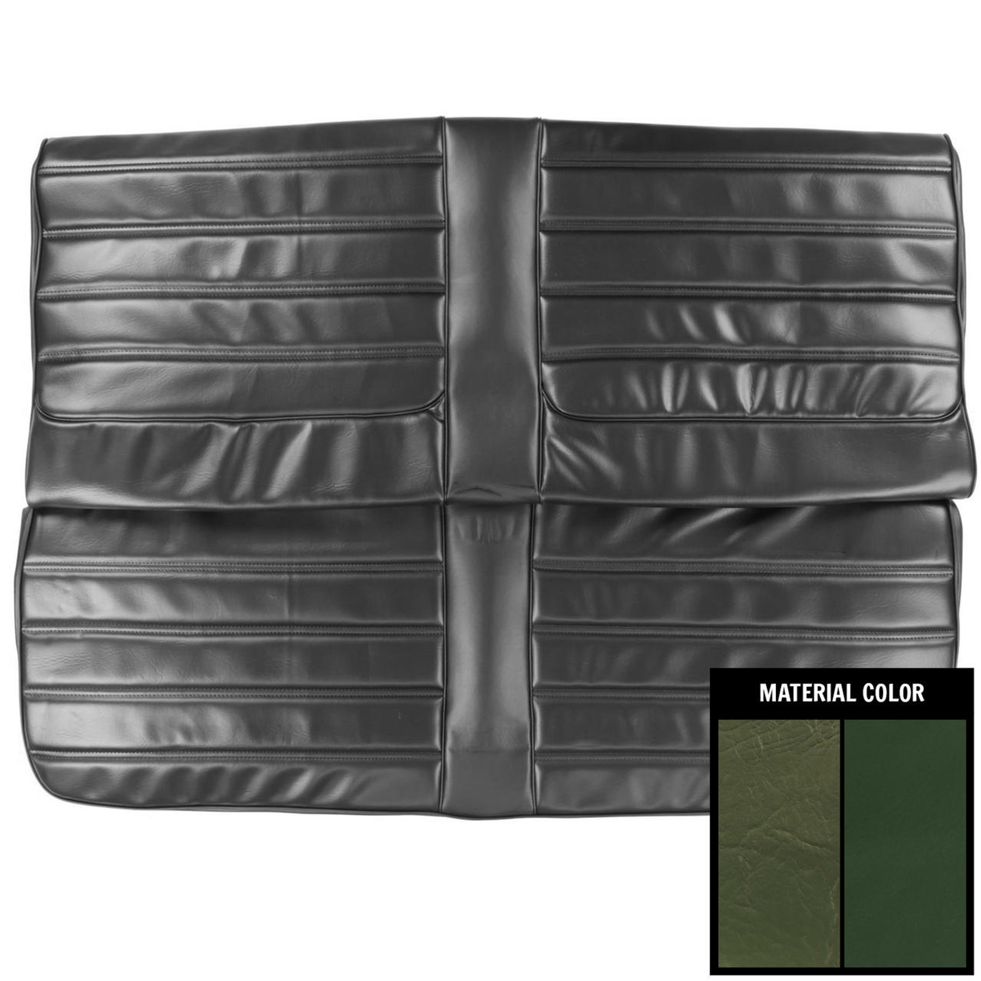 PUI Interiors 1972 Oldsmobile Cutlass/S/442 Hardtop Dark Green Rear Bench Seat Cover - 72CS25C2