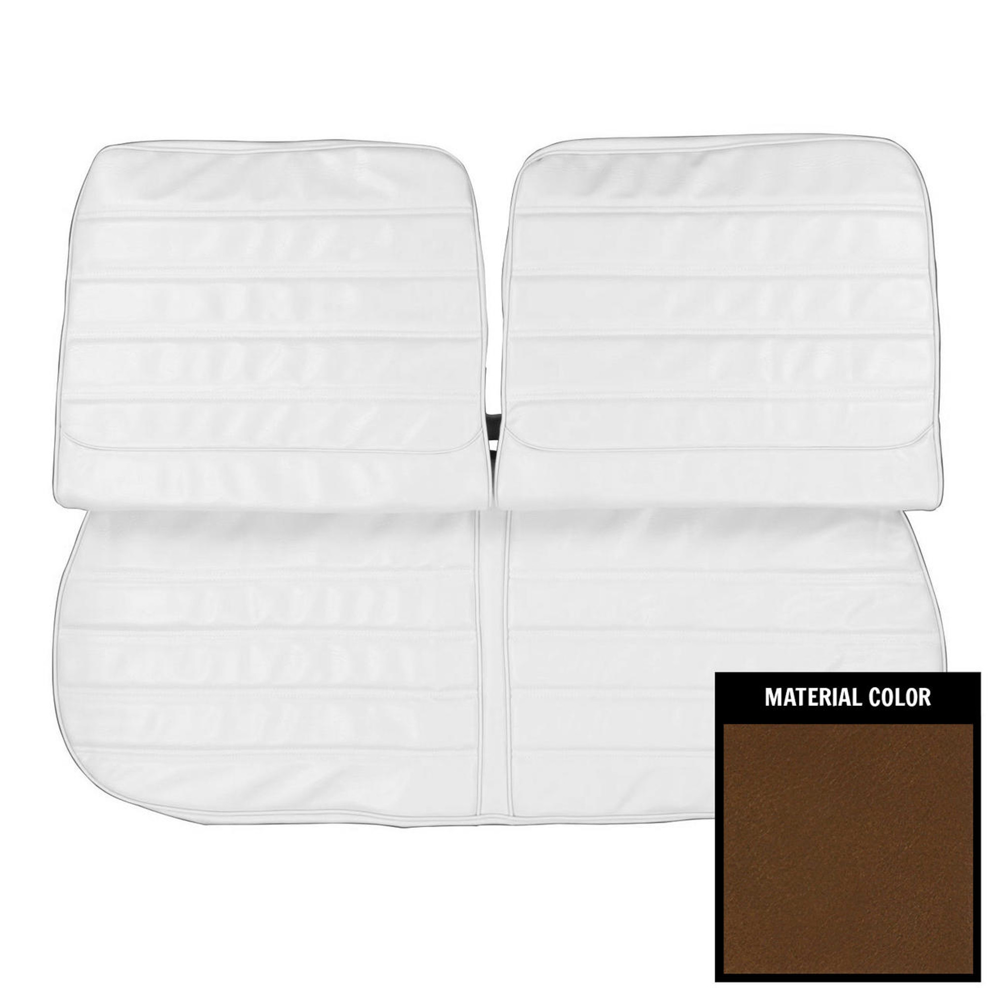 PUI Interiors 1972 Oldsmobile Cutlass /S/442 Dark Saddle Front Bench Seat Cover - 72CS42B2