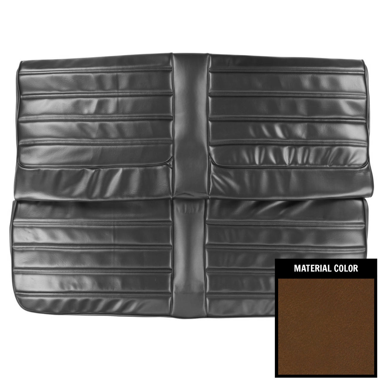 PUI Interiors 1972 Oldsmobile Cutlass/S Sedan Dark Saddle Rear Bench Seat Cover - 72CS42C2P