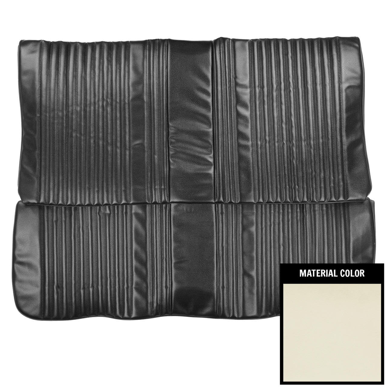 PUI Interiors 1972 Pontiac LeMans Hardtop White Rear Bench Seat Cover - 72GSL37C