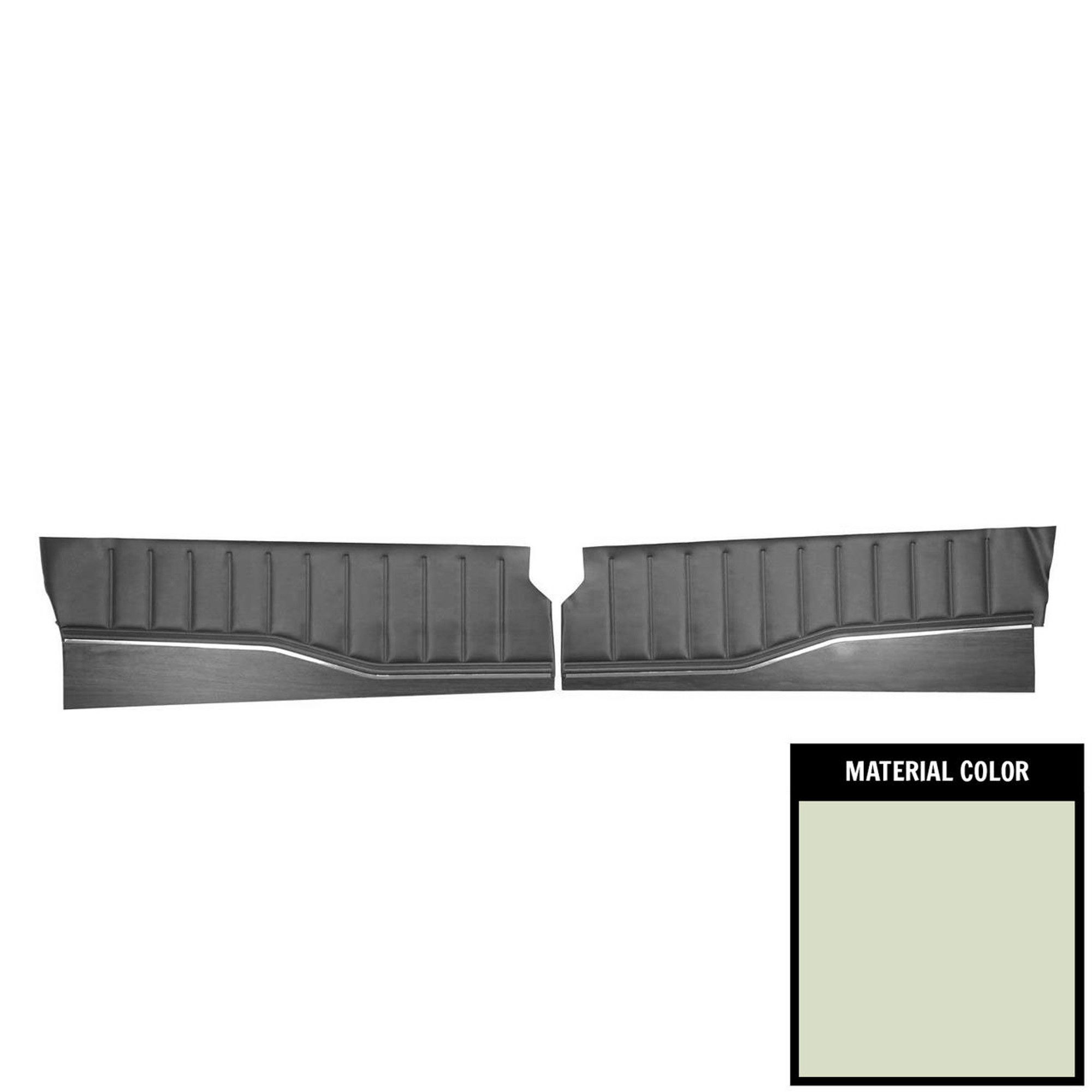 PUI Interiors 1972 Dodge Dart/340/Demon/340 Woodgrain White Front Door Panels - 72KDDD37