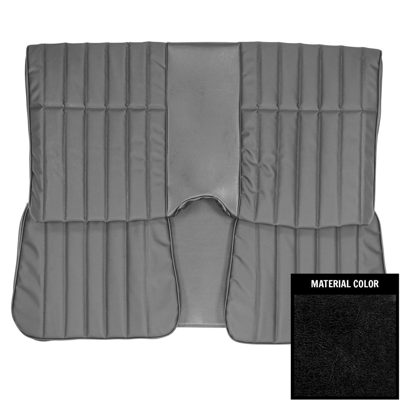 PUI Interiors 1973 Chevrolet Camaro Hardtop Deluxe Black Rear Bench Seat Cover - 73DS10CS