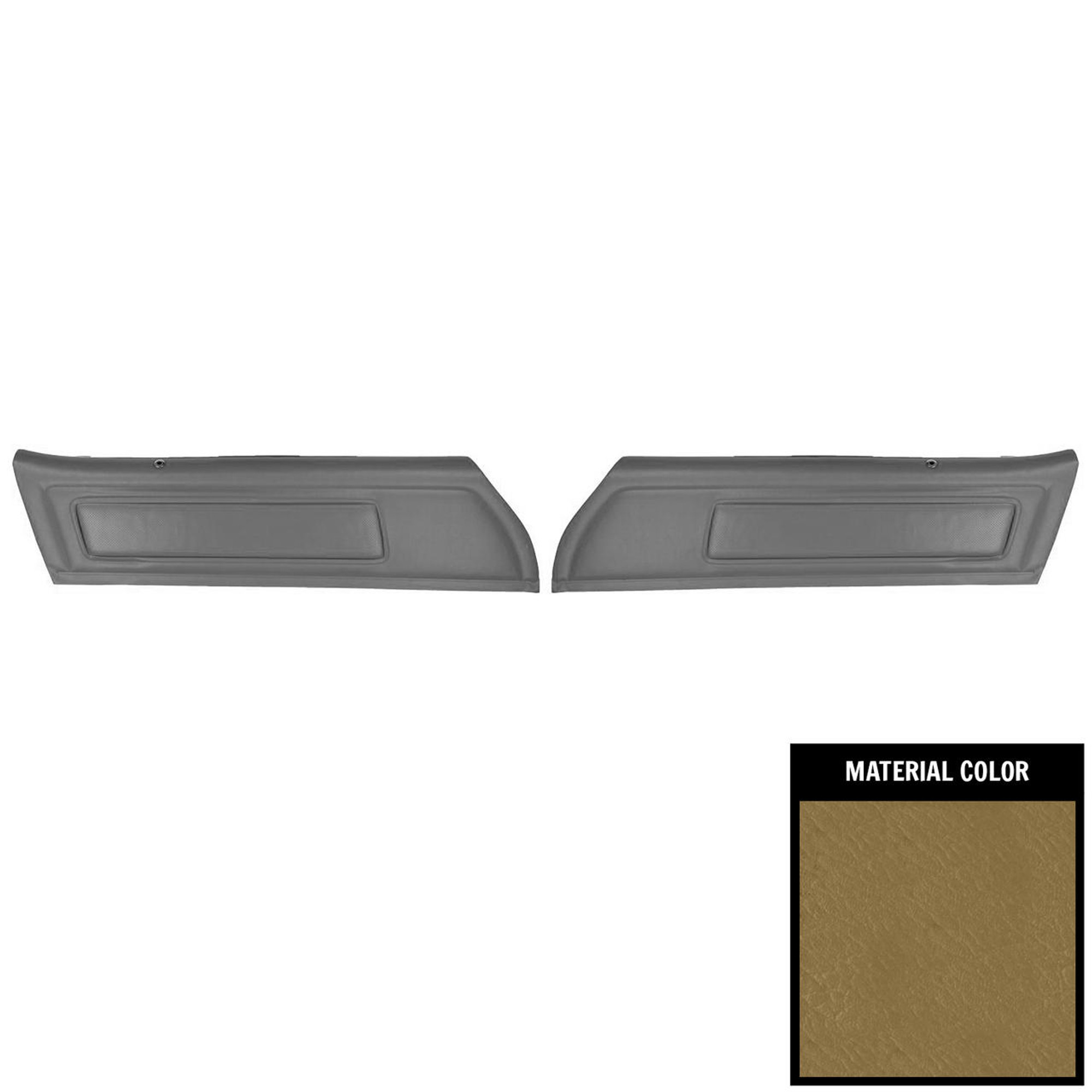 PUI Interiors 1973-1975 Pontiac Firebird Deluxe Pre-Assembled Light Saddle Front Door Panels - 73HD35-P