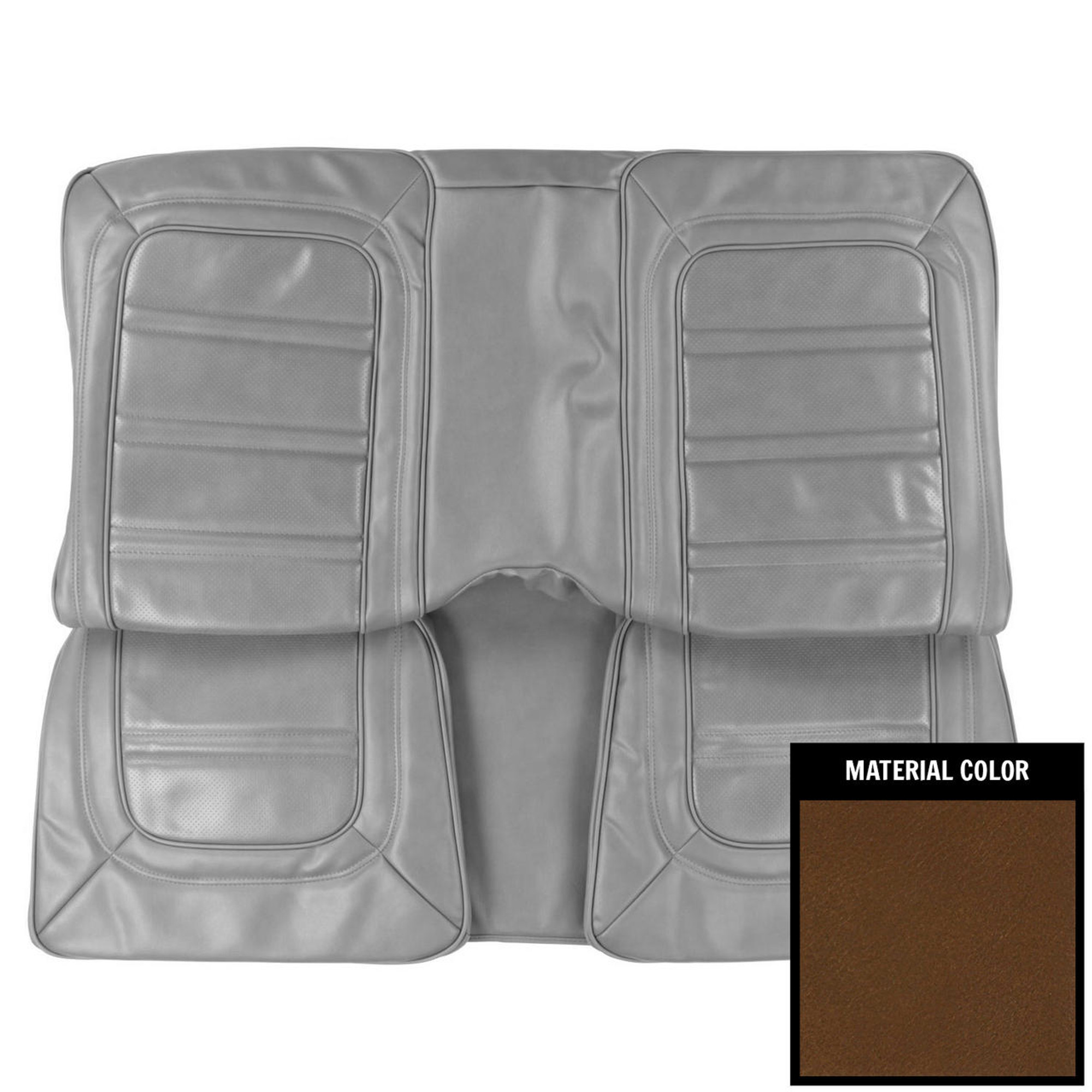 PUI Interiors 1973-1975 Pontiac Firebird Hardtop Deluxe Dark Saddle Rear Bench Seat Cover - 73HS42C