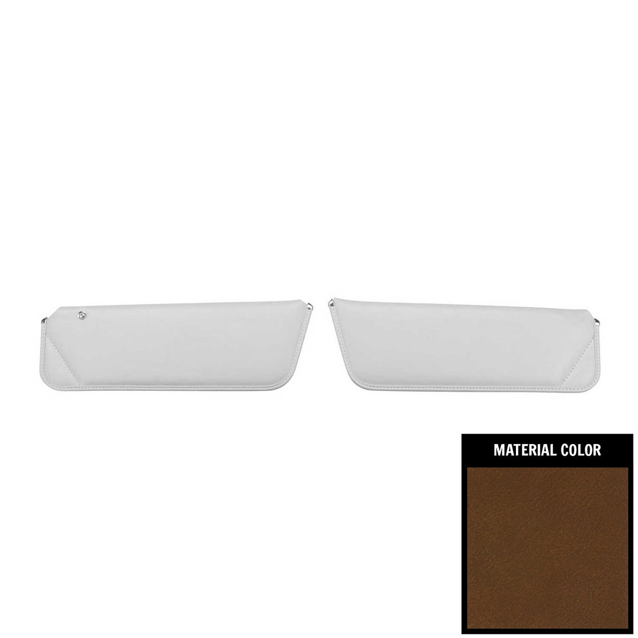 PUI Interiors 1974-1976 Camaro/Firebird Dark Saddle Sun Visors - 74FV42