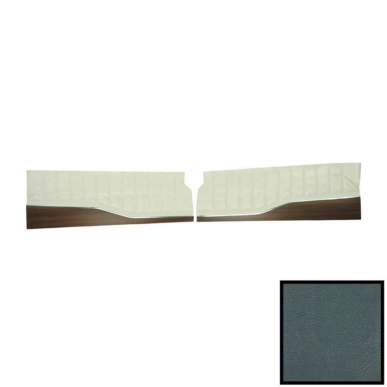 PUI Interiors 1974 Dodge Charger/SE Lagoon Blue Front Door Panels - 74KDA716C
