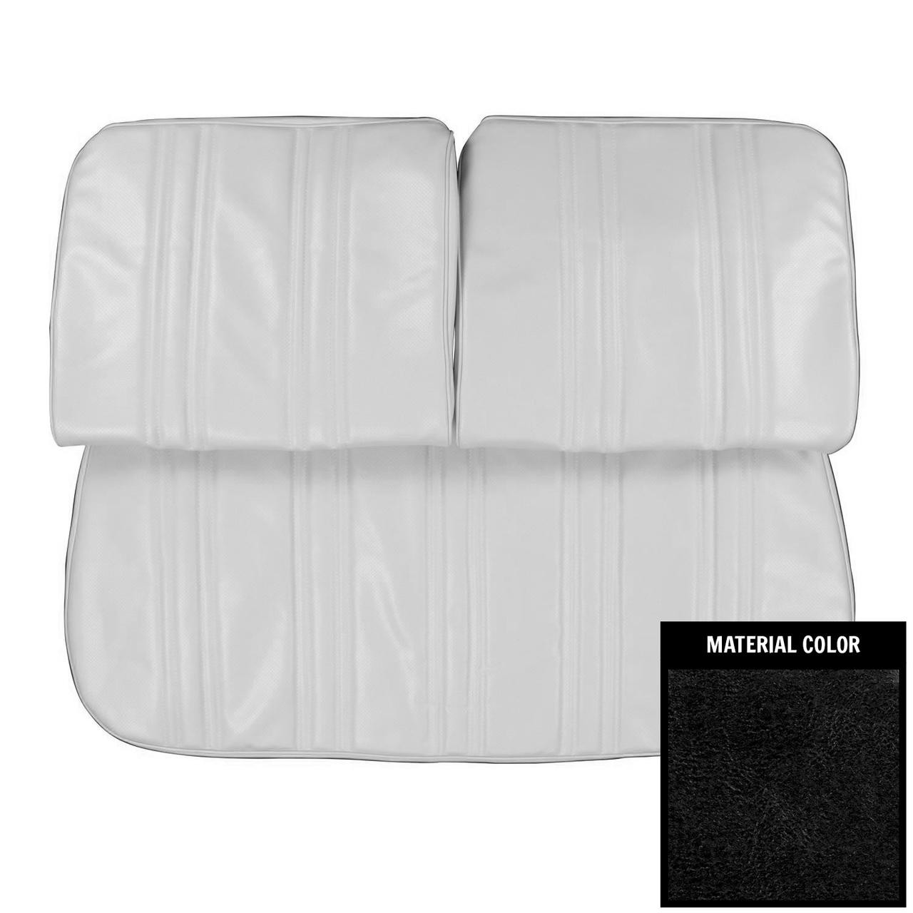 PUI Interiors 1975 Chevrolet Caprice Black Front Bench W/O Armrest Seat Cover - 75IS10B