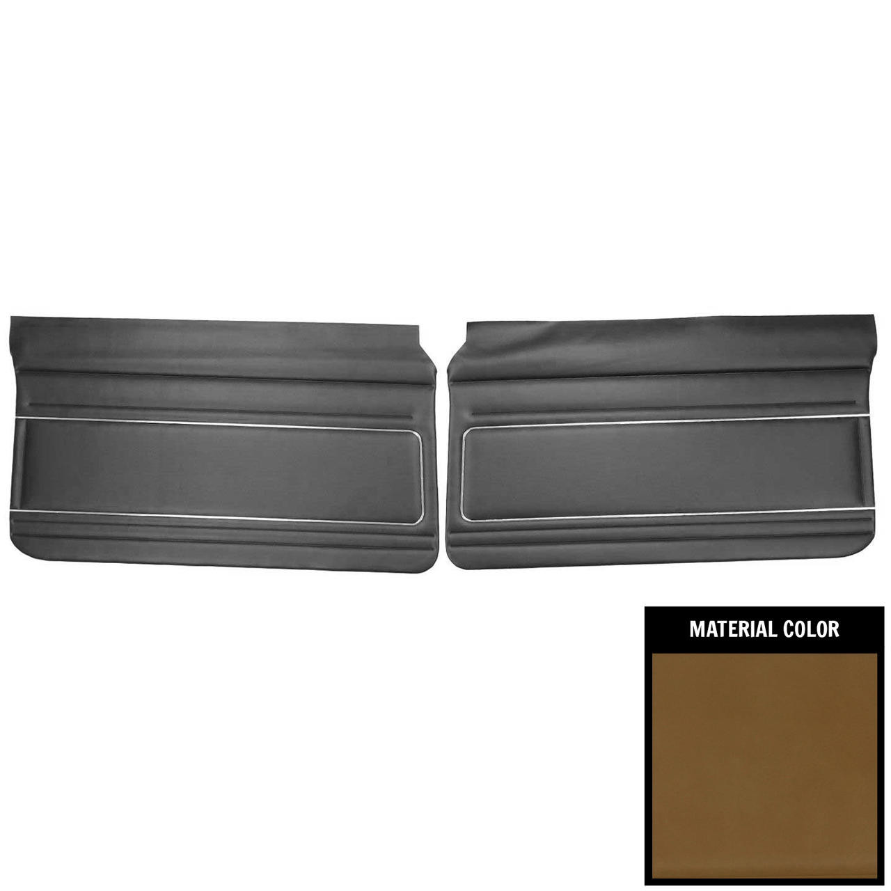 PUI Interiors 1975-76 Chevrolet Nova Light Saddle Front Door Panels - 75XD36