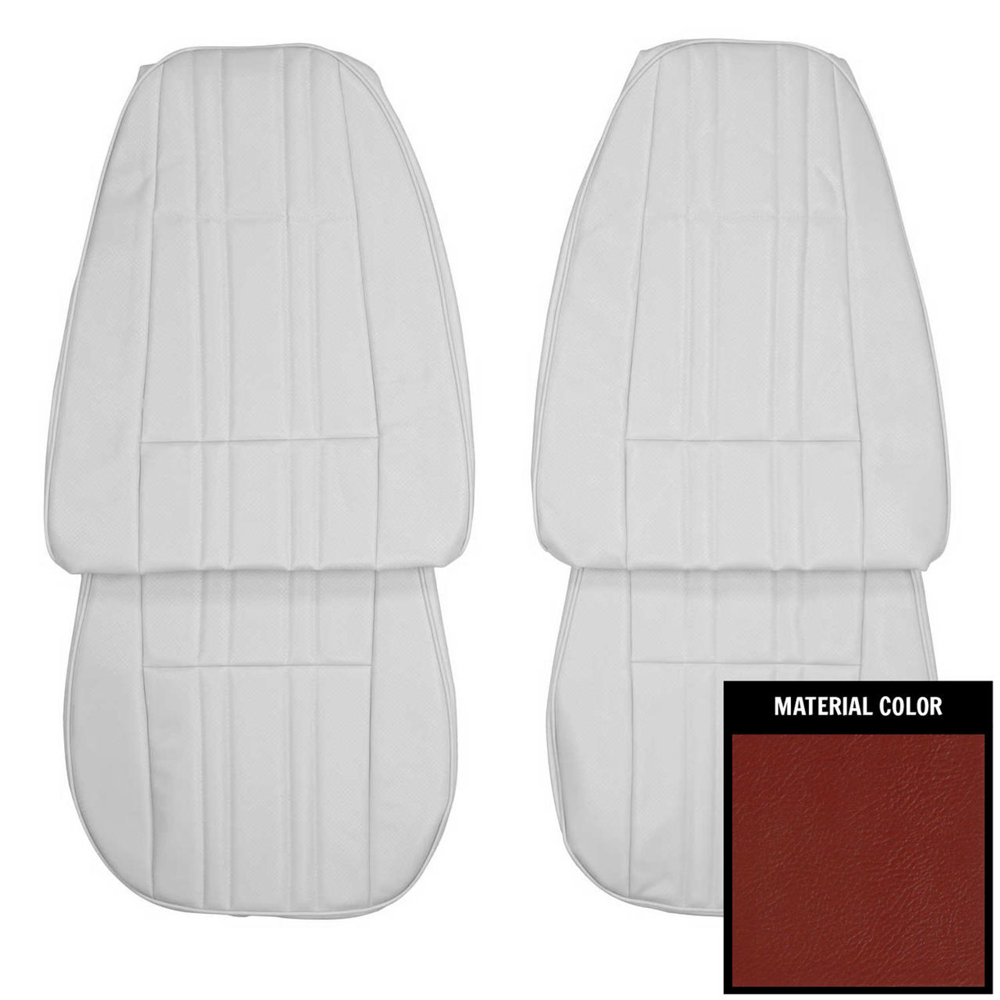 PUI Interiors 1975 Chevrolet Nova 2-Door Sedan Black Front Bucket Seat Covers - 75XS30U-1