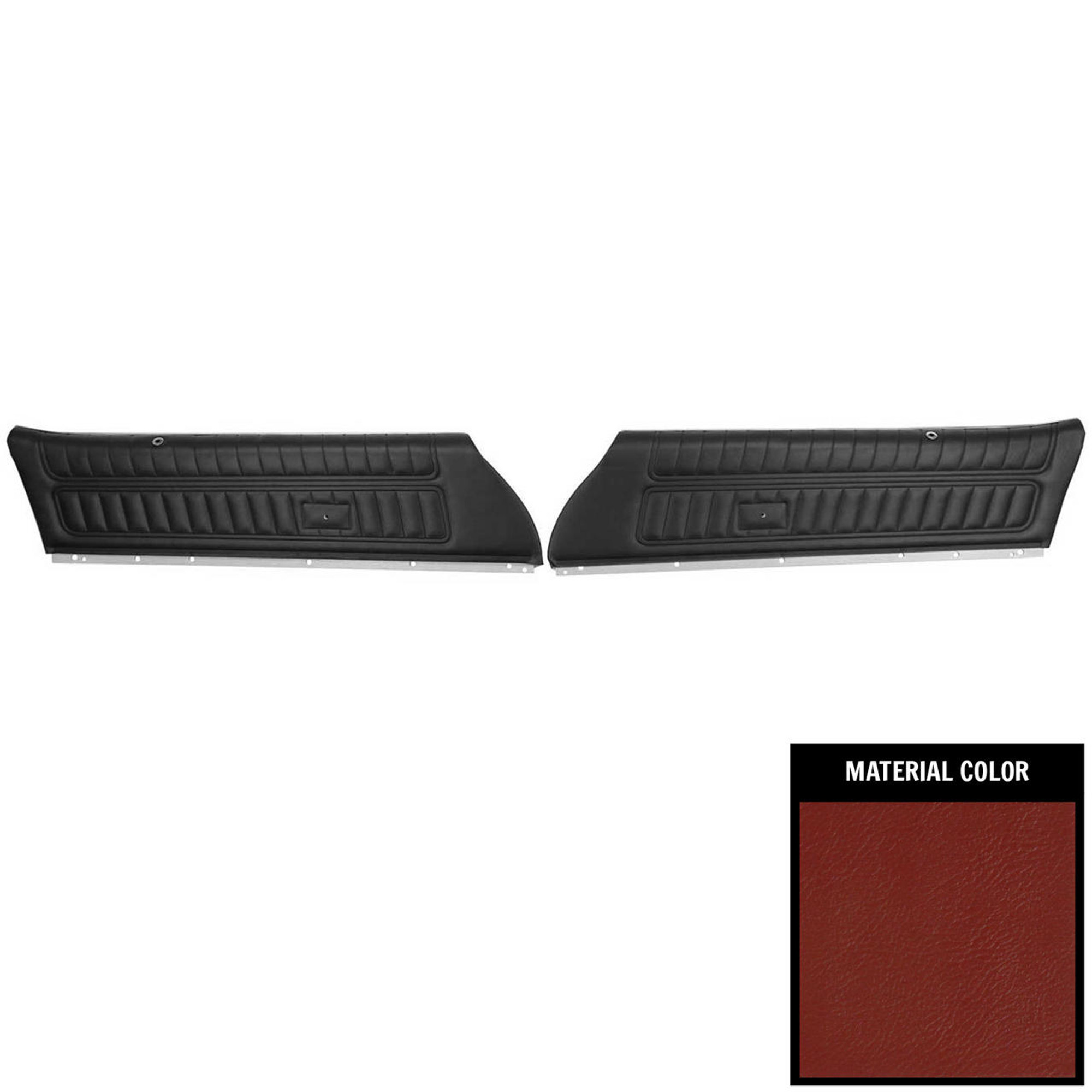 PUI Interiors 1976 Camaro/Firebird Standard Red Front Door Panels - 76FD30
