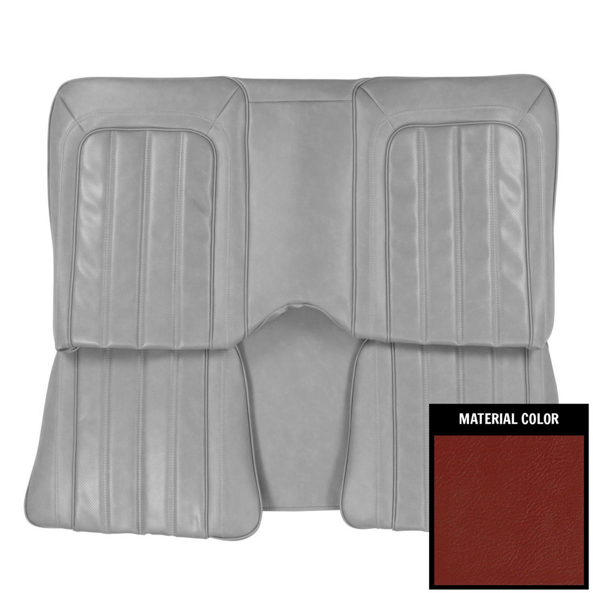 PUI Interiors 1976 Pontiac Firebird Hardtop Deluxe Red Rear Bench Seat Cover - 76HS30C