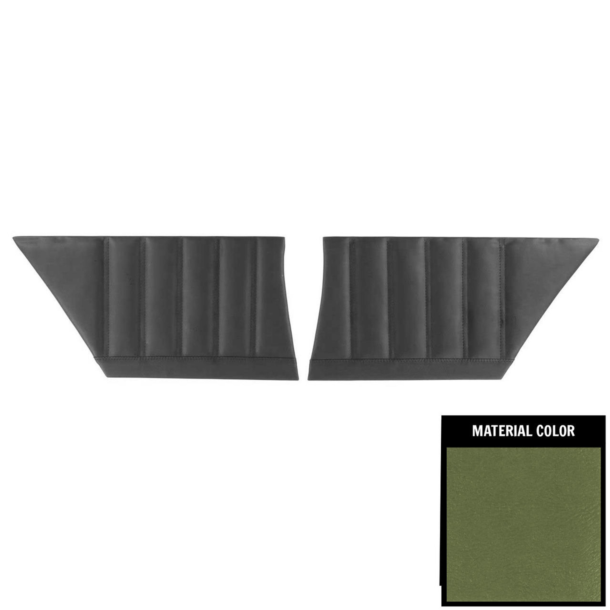 PUI Interiors 1976 Chevrolet Monte Carlo Hardtop Jade Green Rear Door Panels - 76MD19C