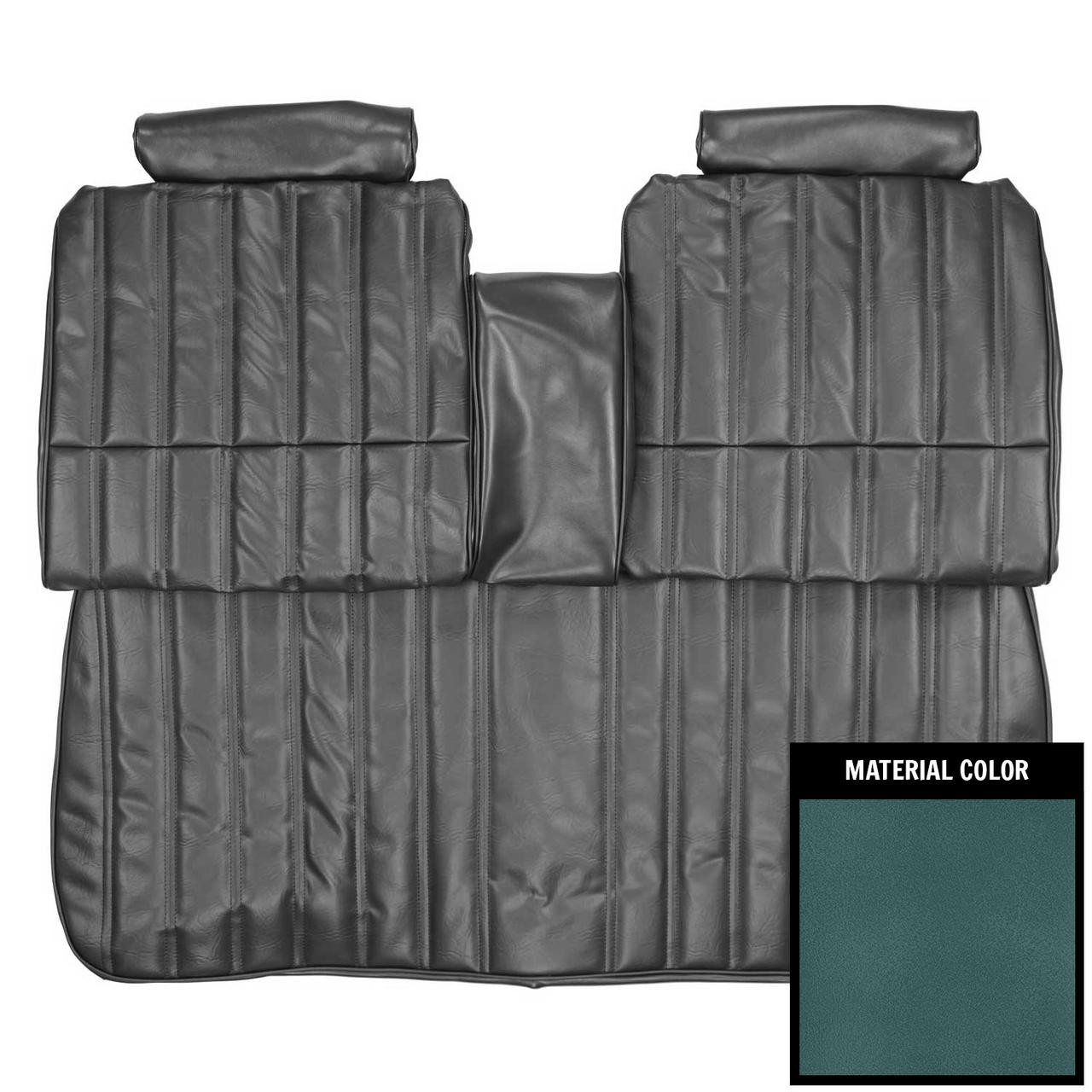 PUI Interiors 1977 Chevrolet Malibu/Laguna Light Blue Front Bench W/Armrest Seat Cover - 77AS90B