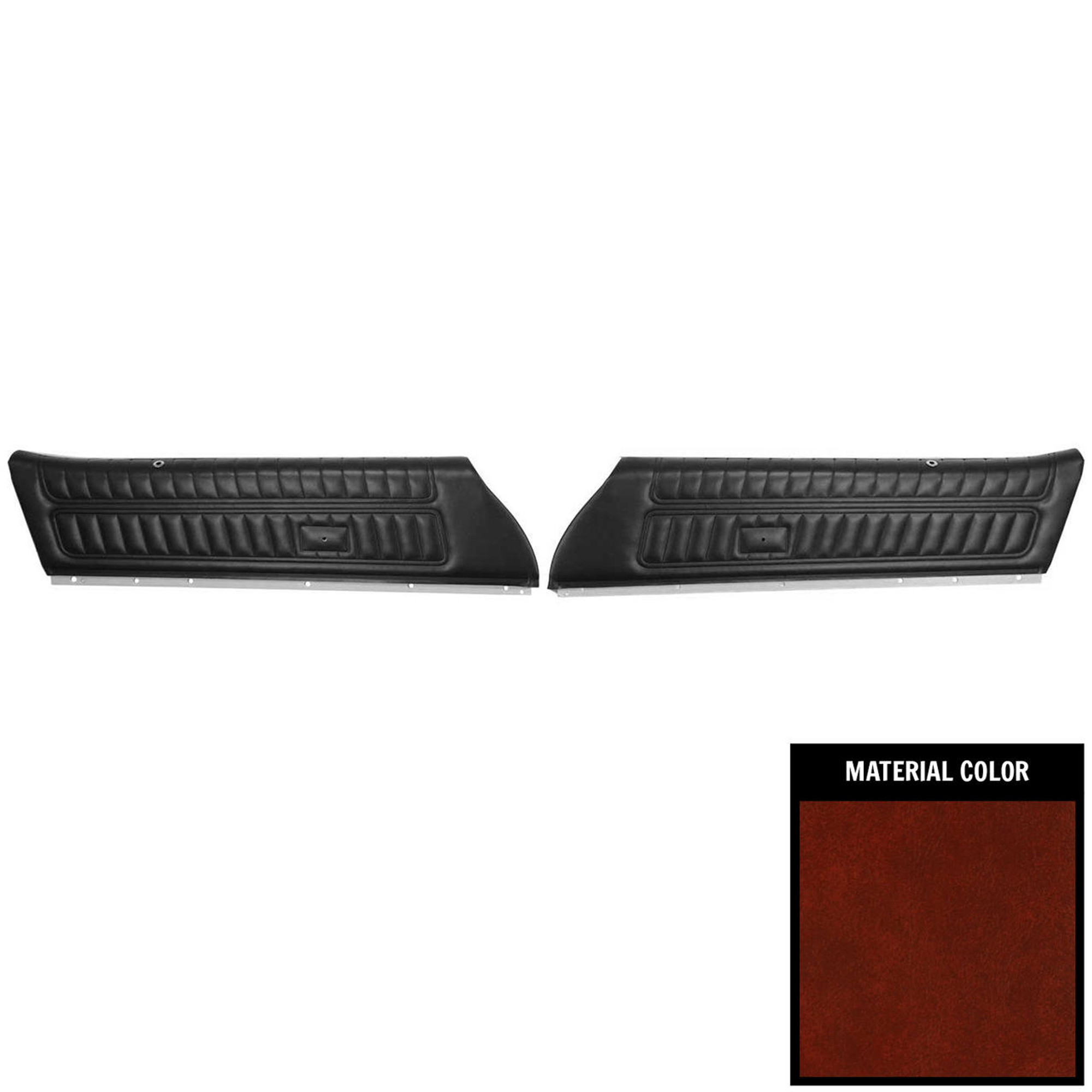 PUI Interiors 1977 Camaro/Firebird Standard Pre-Assembled Firethorn Front Door Panels - 77FD45-P