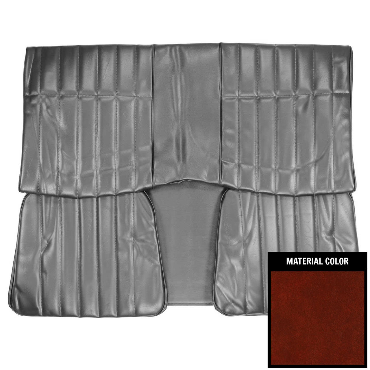 PUI Interiors 1977 Chevrolet Camaro Hardtop Standard Firethorn Rear Bench Seat Cover - 77FS45C