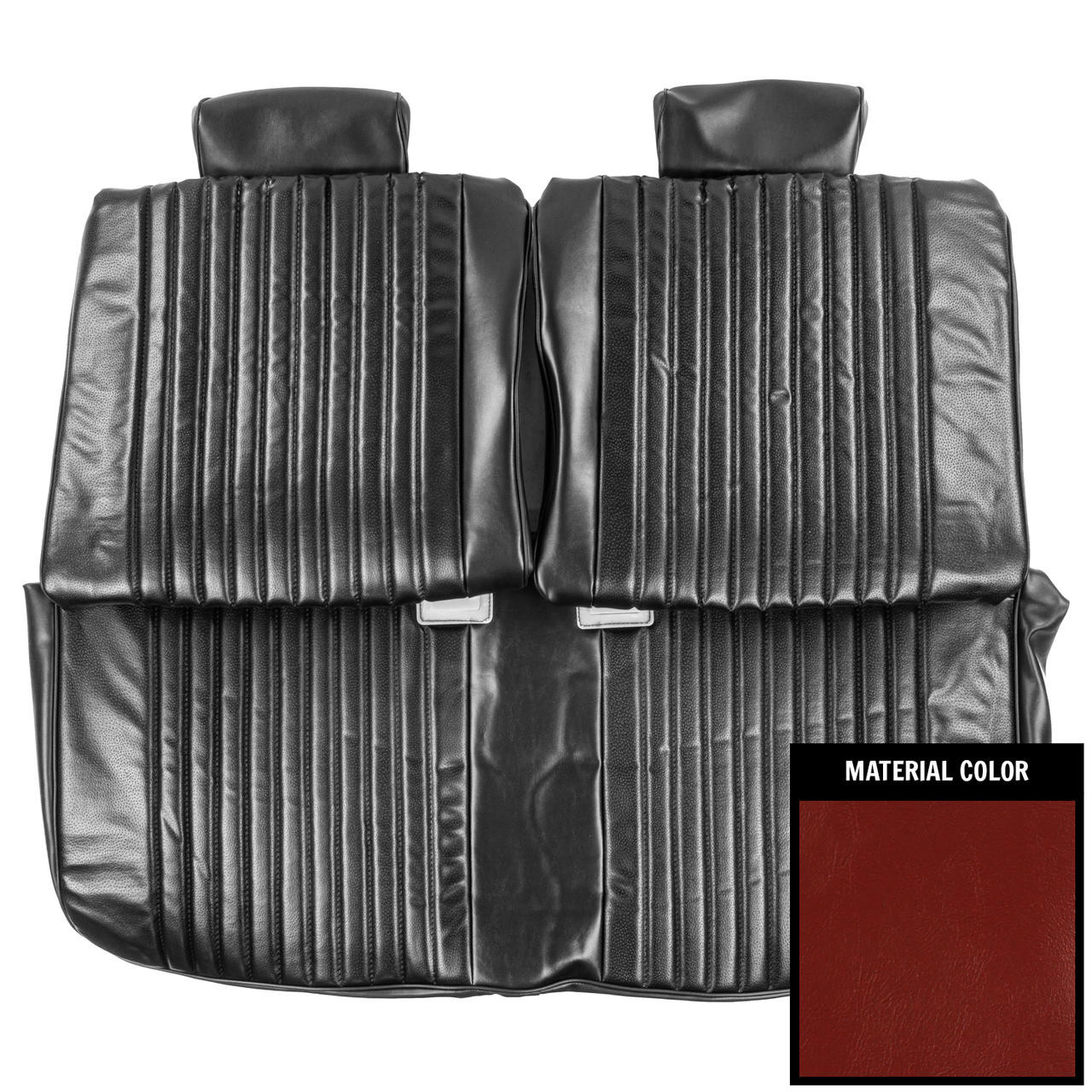 PUI Interiors 1978-1980 Malibu/Classic/El Camino Carmine Front Bench W/O Armrest Seat Cover - 78AS38BS
