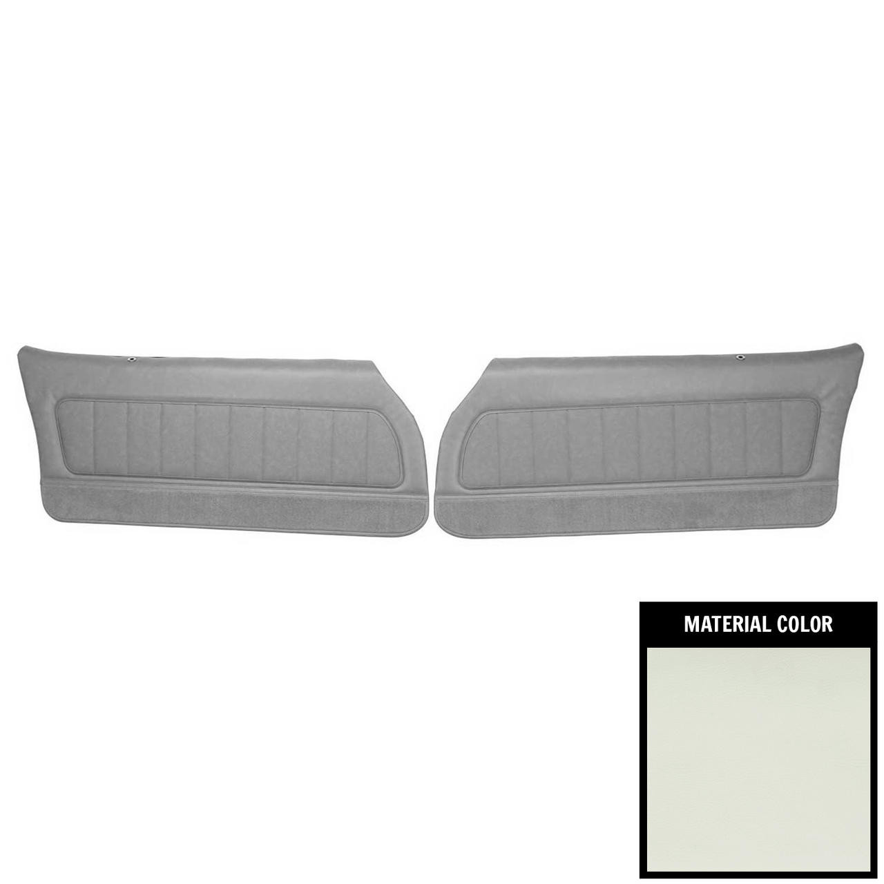 PUI Interiors 1978-81 Camaro LT/Berlinetta/Custom Vinyl Pre-Assembled White Front Door Panels - 78FDLT37-P