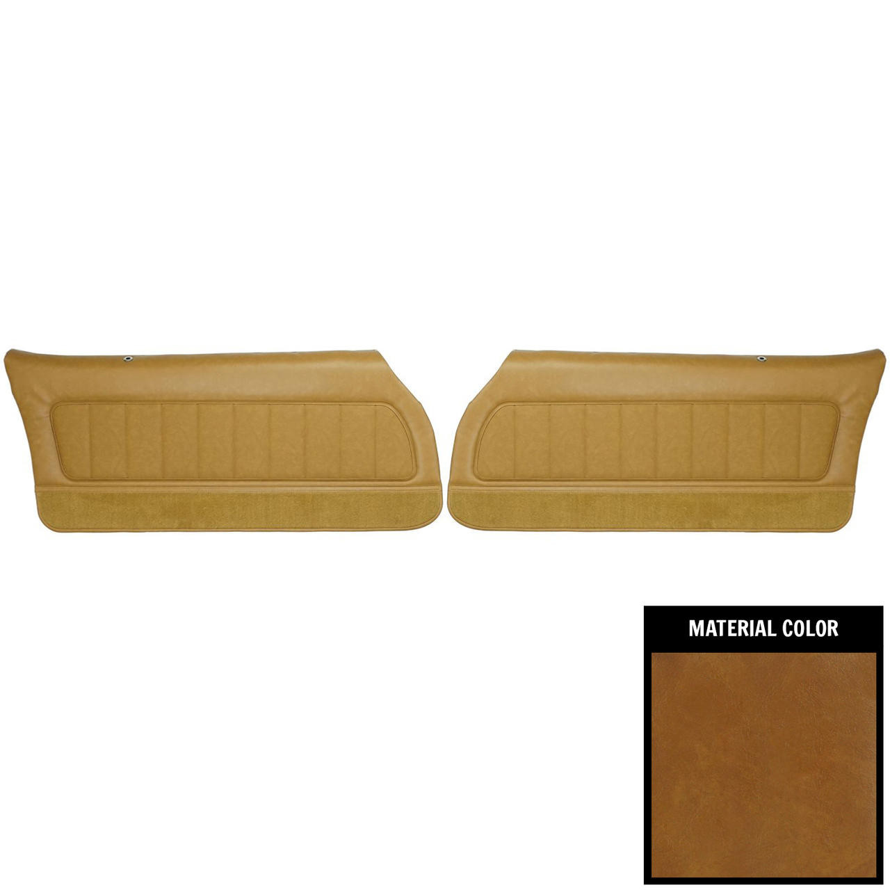PUI Interiors 1978-79 Camaro LT/Berlinetta/Custom Vinyl Pre-Assembled Camel Front Door Panels - 78FDLT48-P