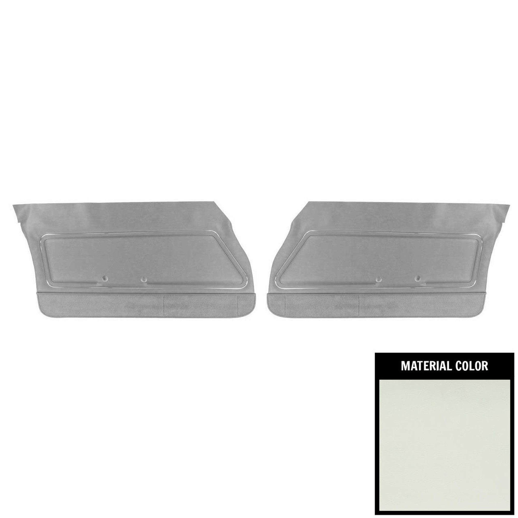 PUI Interiors 1978-1980 Pontiac Firebird Deluxe White Front Door Panels - 78HD37