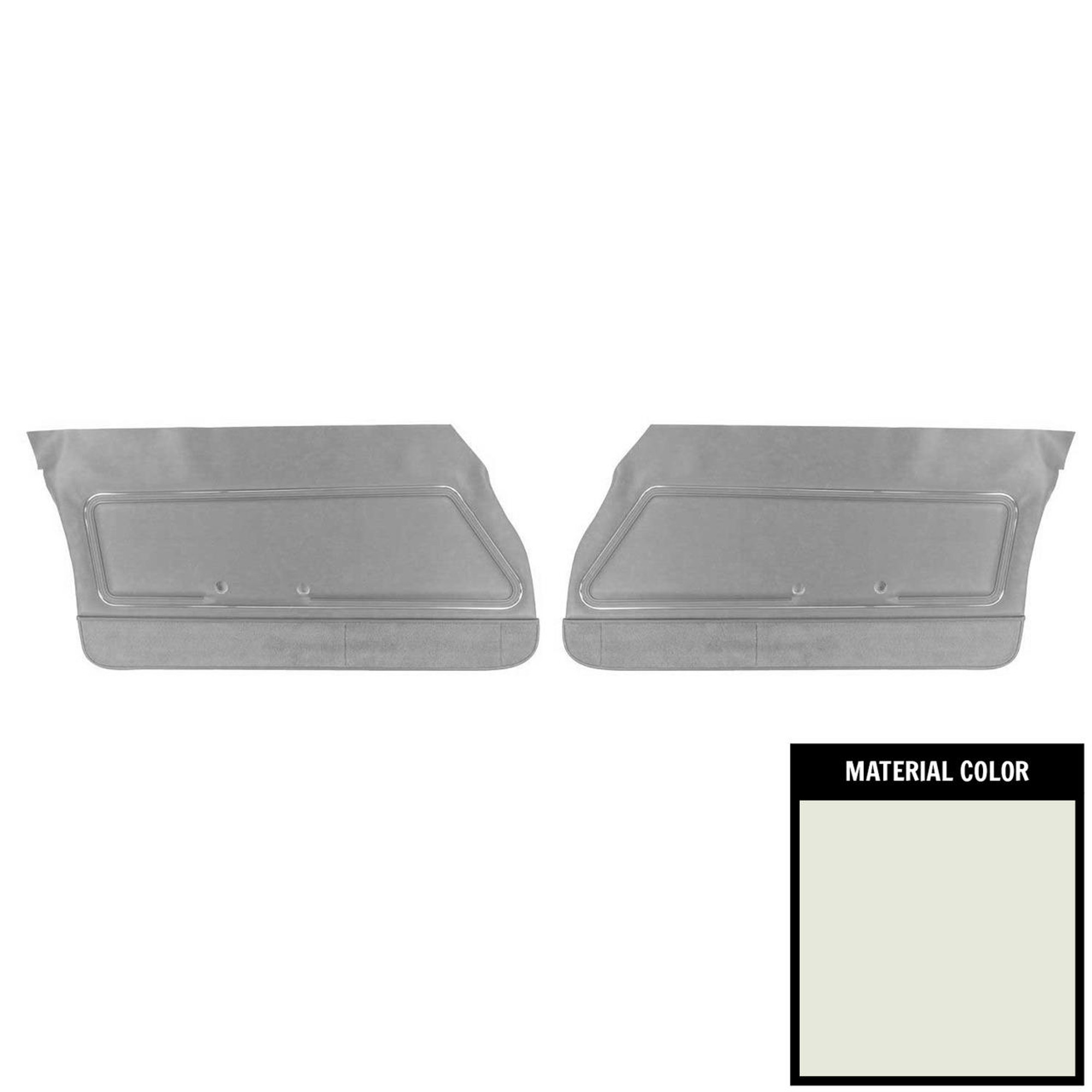 PUI Interiors 1978-198 Firebird Deluxe Pre-Assmebled White and Blue Front Door Panels - 78HD3790-P