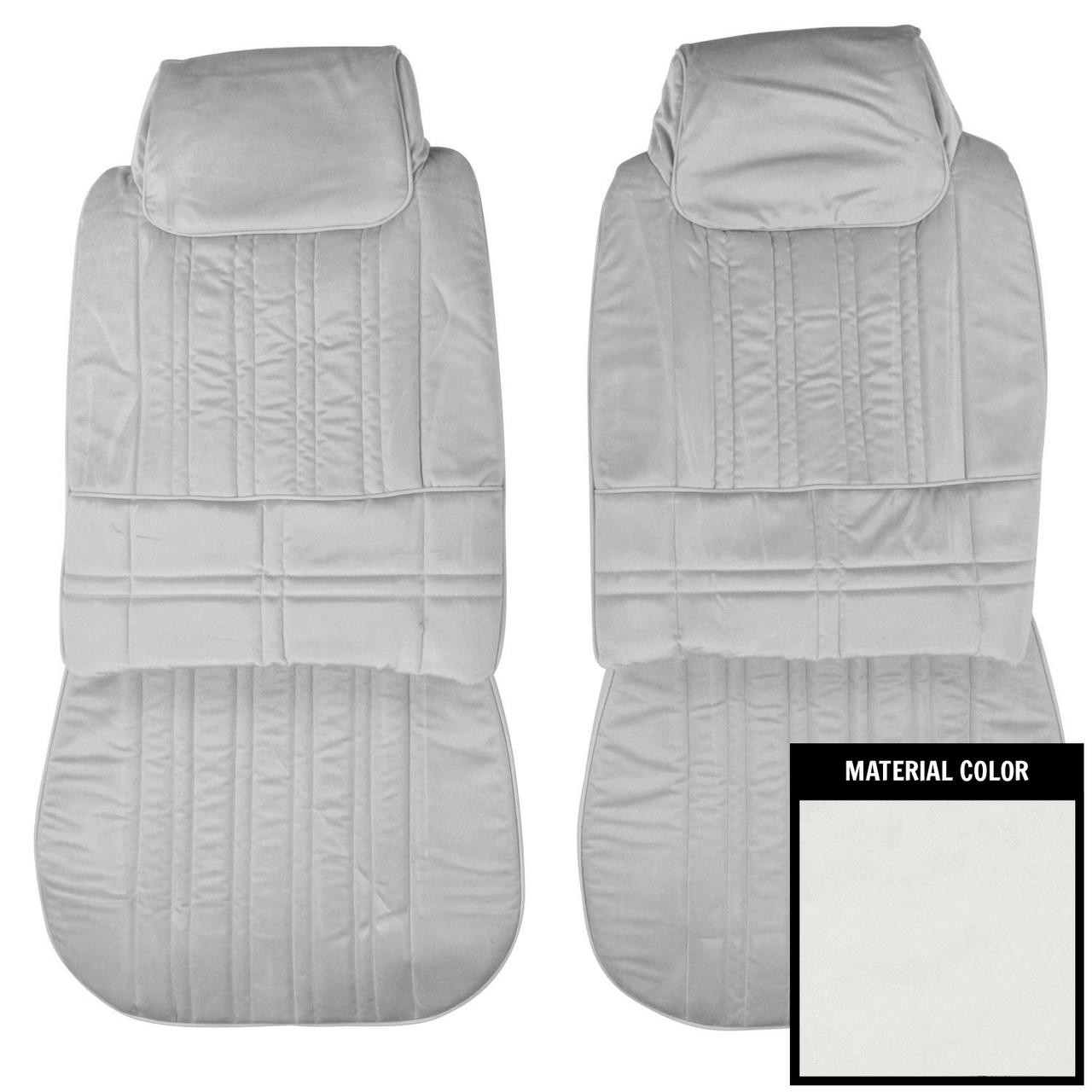 PUI Interiors 1980-1988 Oldsmobile Cutlass Supreme Oyster Cloth Front Bucket Seat Covers - 80CSC86U