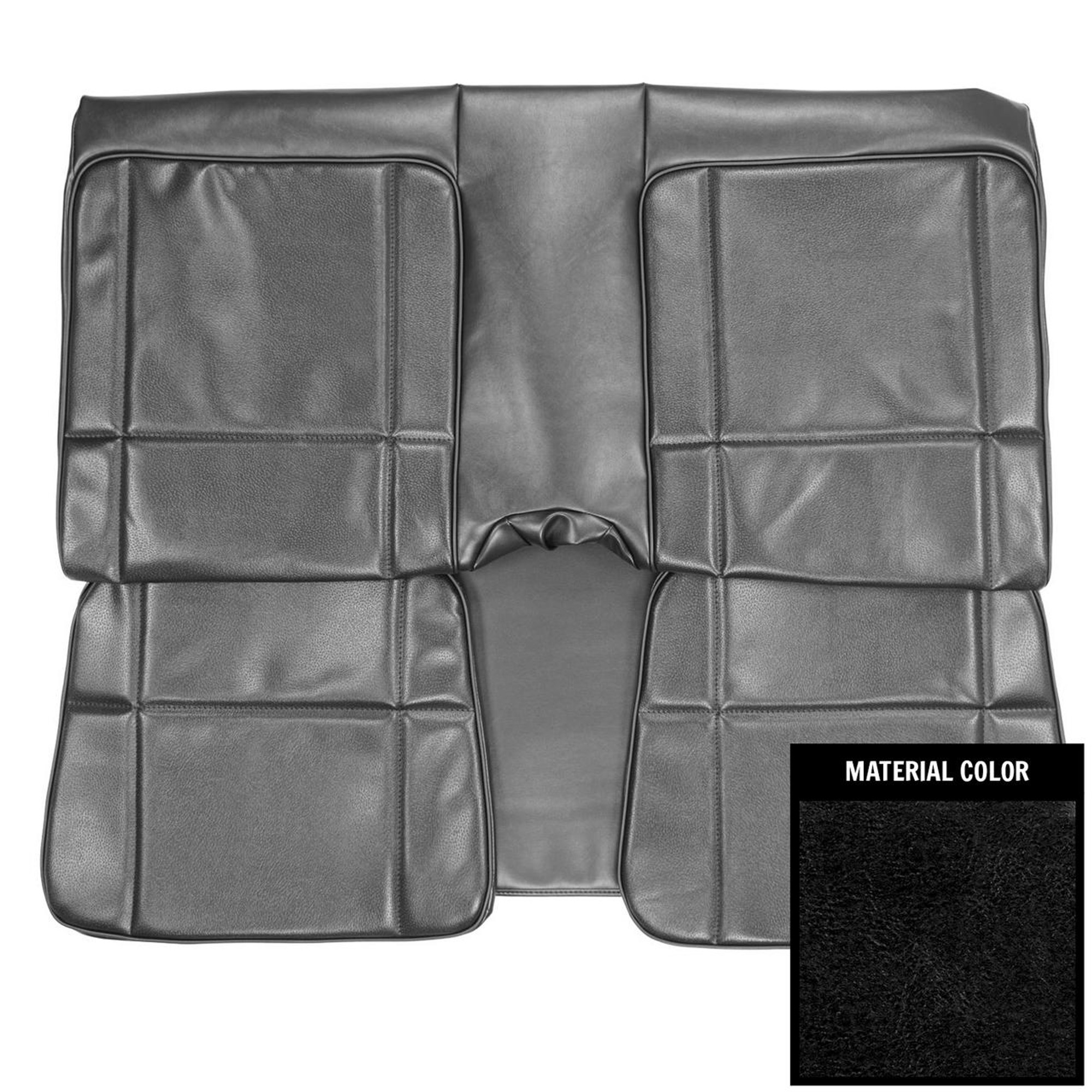 PUI Interiors 1980-81 Camaro Berlinetta Hardtop Custom Vinyl Black Rear Bench Seat Cover - 80DS70C