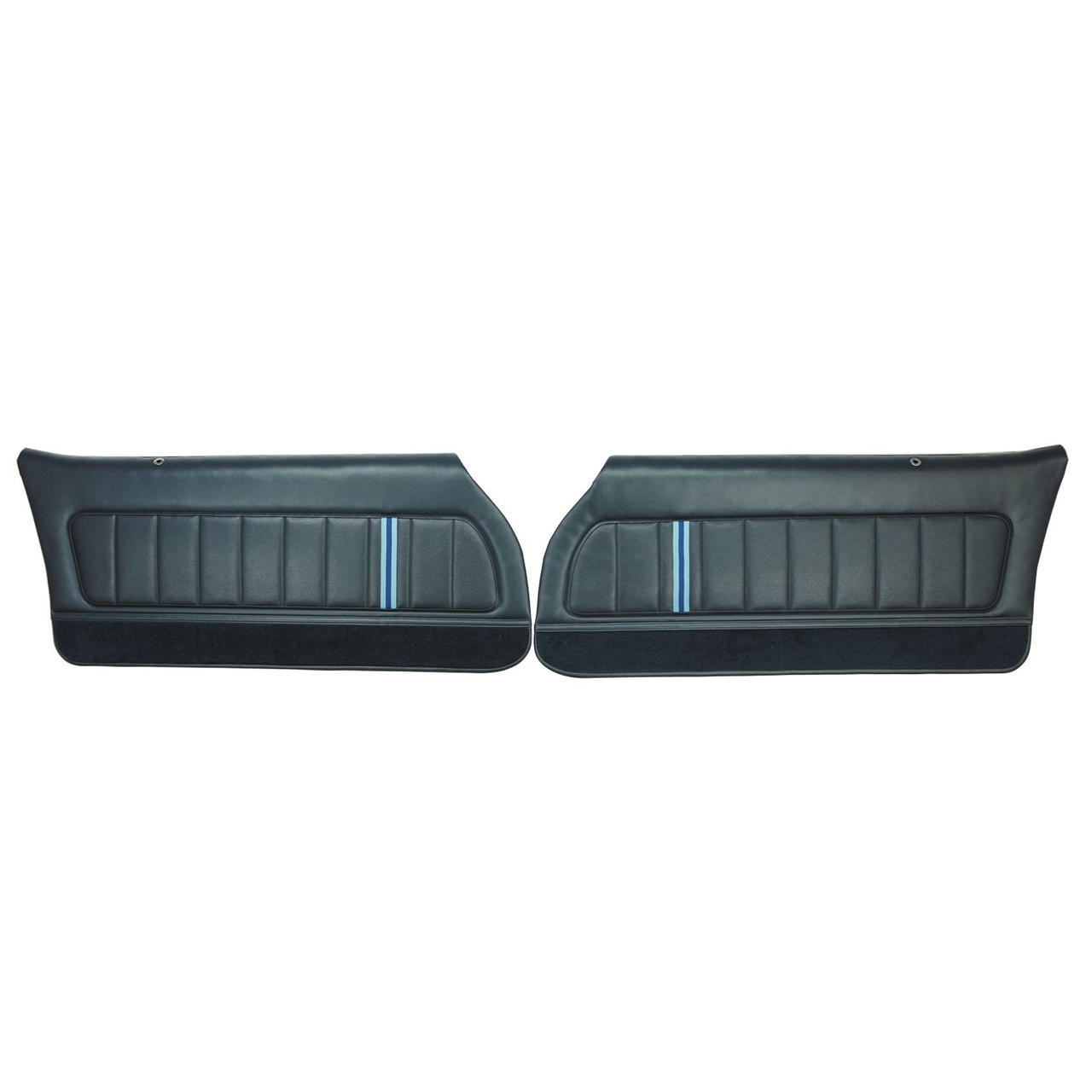 PUI Interiors 1980-81 Camaro Berlinetta/LT Vinyl Navy Blue Pre-Assembled Front Door Panels - 80FDLT18-P