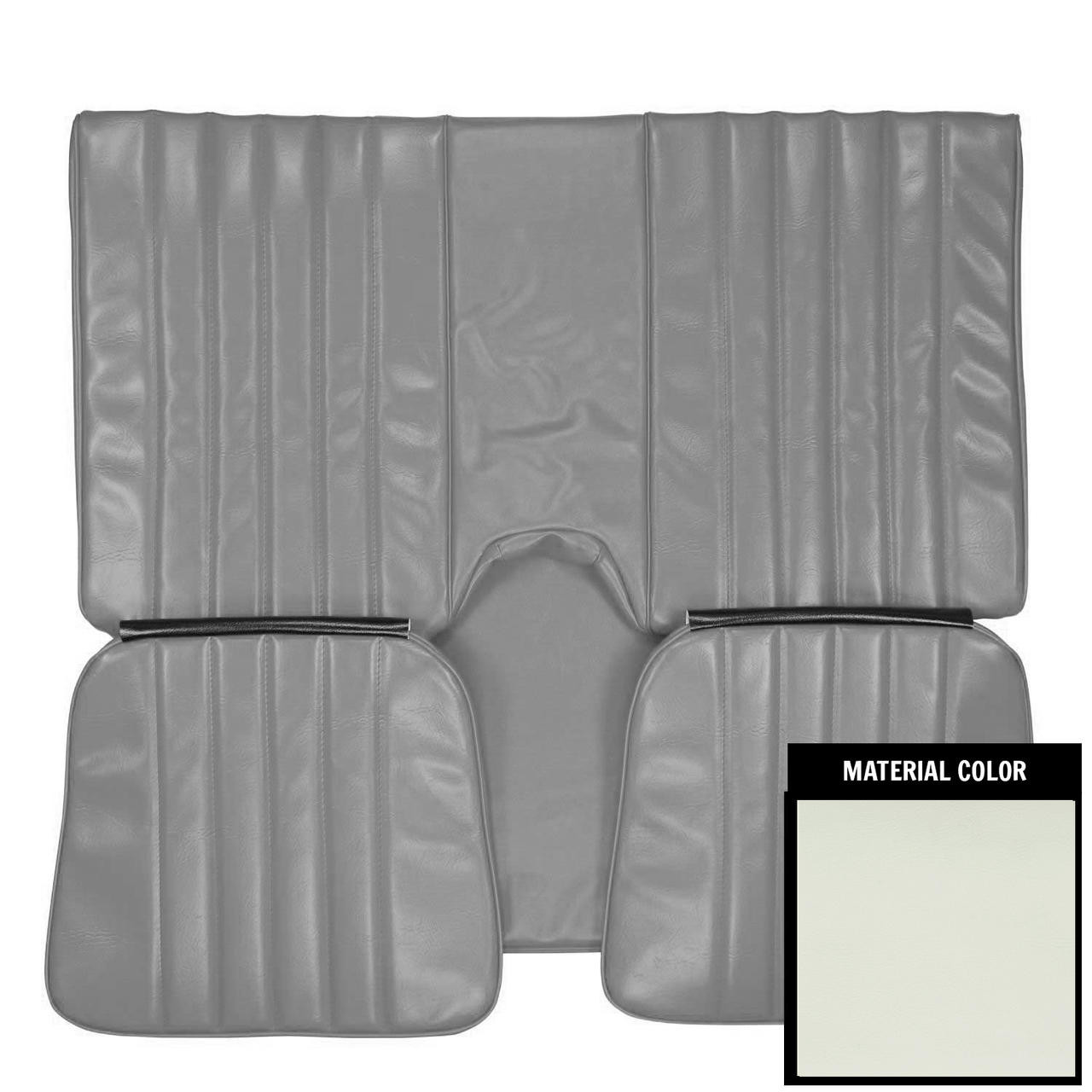 PUI Interiors 1980 Chevrolet Camaro Hardtop Standard White Rear Bench Seat Cover - 80FS37C