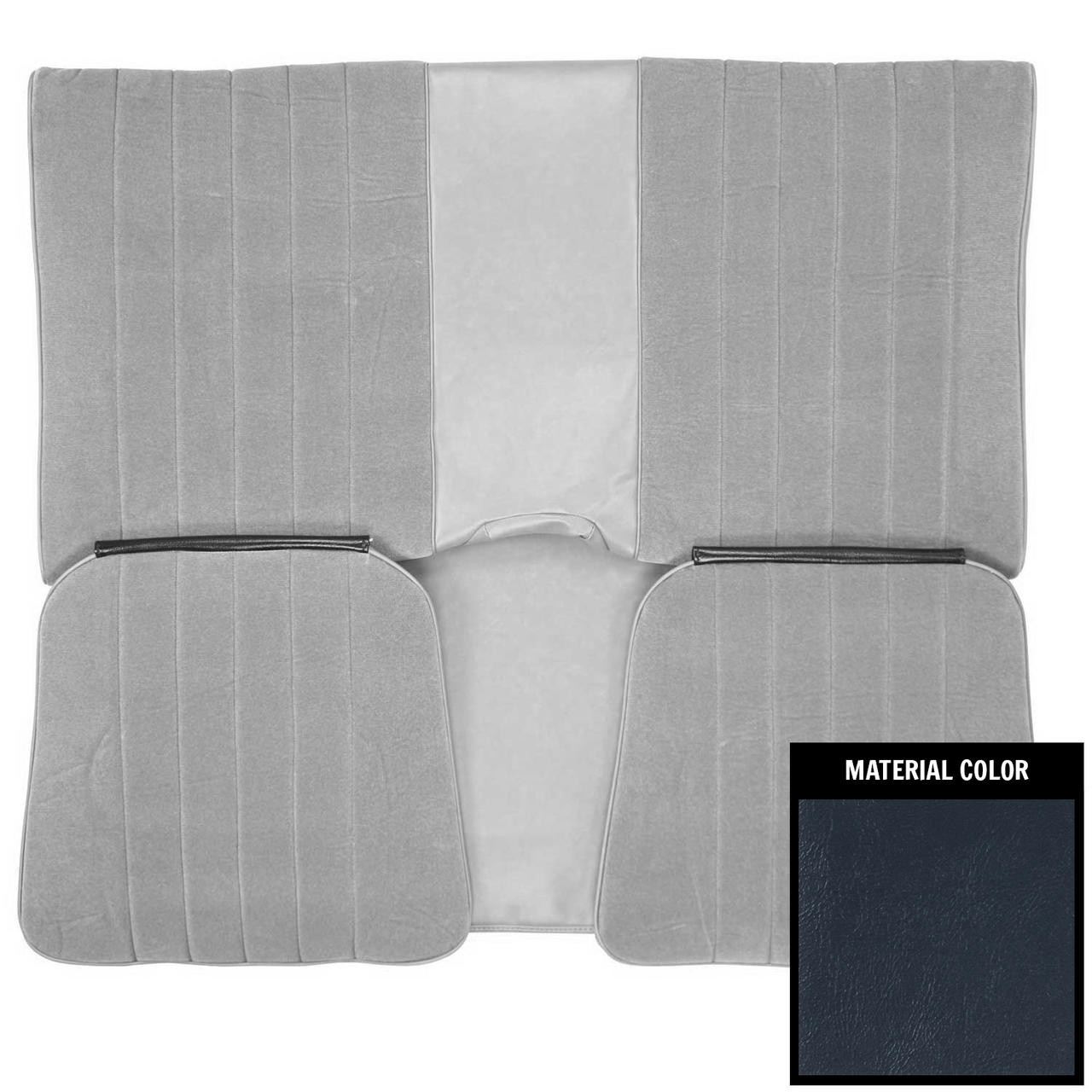 PUI Interiors 1980 Chevrolet Camaro Hardtop Custom Cloth Dark Blue Rear Bench Seat Cover - 80FSC18C