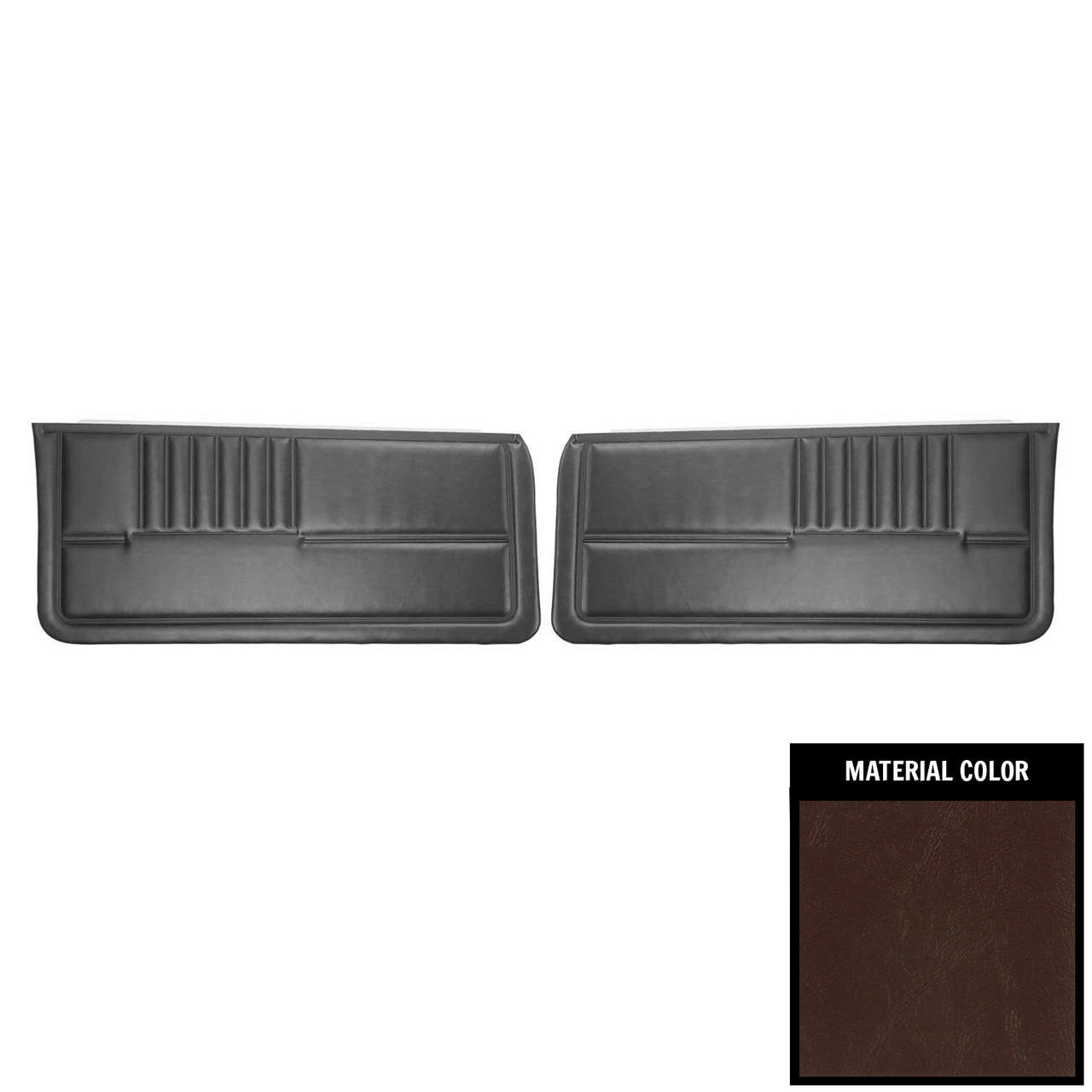 PUI Interiors 1982/1985 Chevrolet Camaro Maroon Front Door Panels - 82FD01