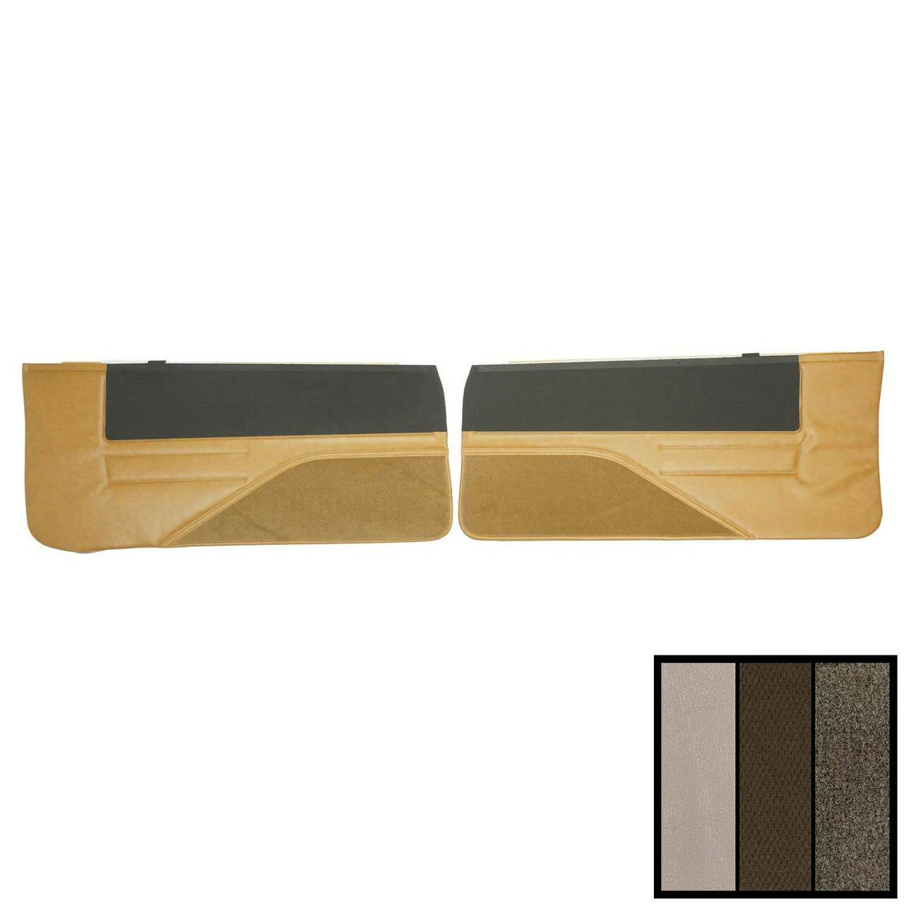 PUI Interiors 1984-1986 Pontiac Firebird/Trans Am Pewter/Graphite Front Door Panels - 84ED8217