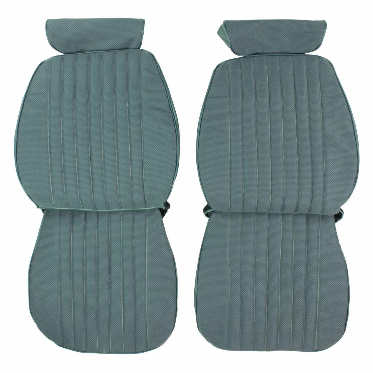 PUI Interiors 1984 Chevrolet Monte Carlo Blue Cloth Front Bucket Seat Covers - 84MSC03U