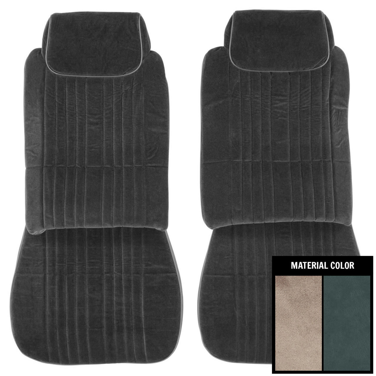 PUI Interiors 1985-1988 Oldsmobile Cutlass Supreme/442 Gray Front Bucket Seat Covers - 85CSC02U1