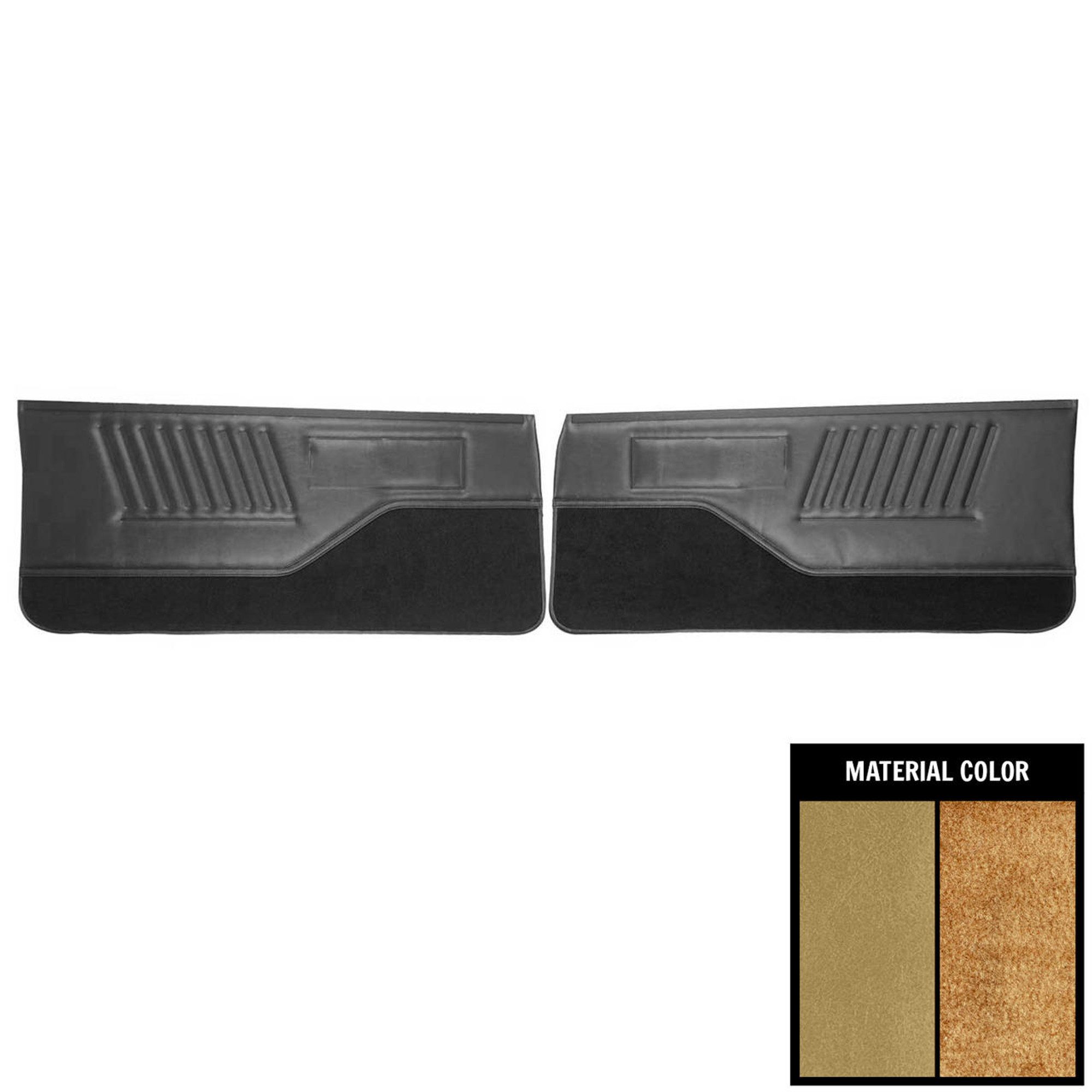 PUI Interiors 1986 Chevrolet Camaro Standard Saddle Front Door Panels - 86FD04
