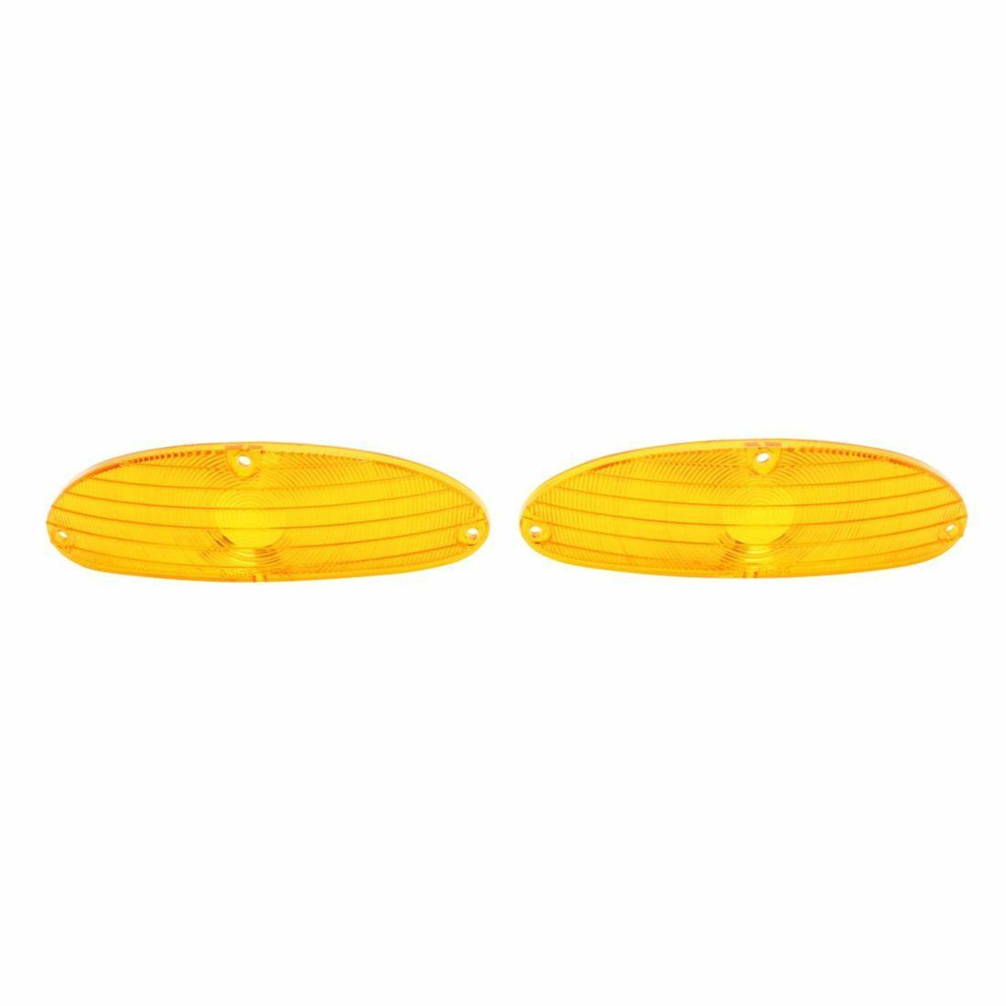 Trim Parts 1955 Chevrolet Full Size Cars Amber Parking Light Lens, Pair - A1025A
