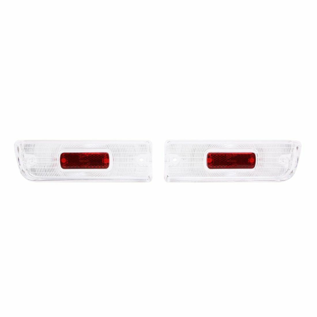 Trim Parts 1964 Chevrolet Chevelle Back Up Light Lens W/Red Reflector, Pair - A4225