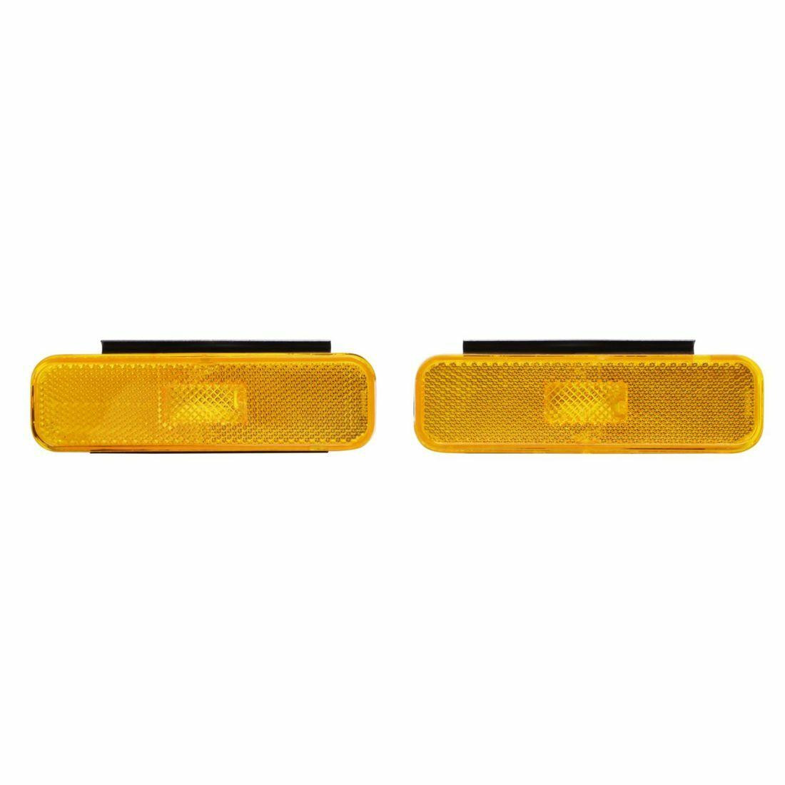 Trim Parts 1974-77 Chevrolet Camaro Yellow Front Marker Light Assembly, Pair - A6740A