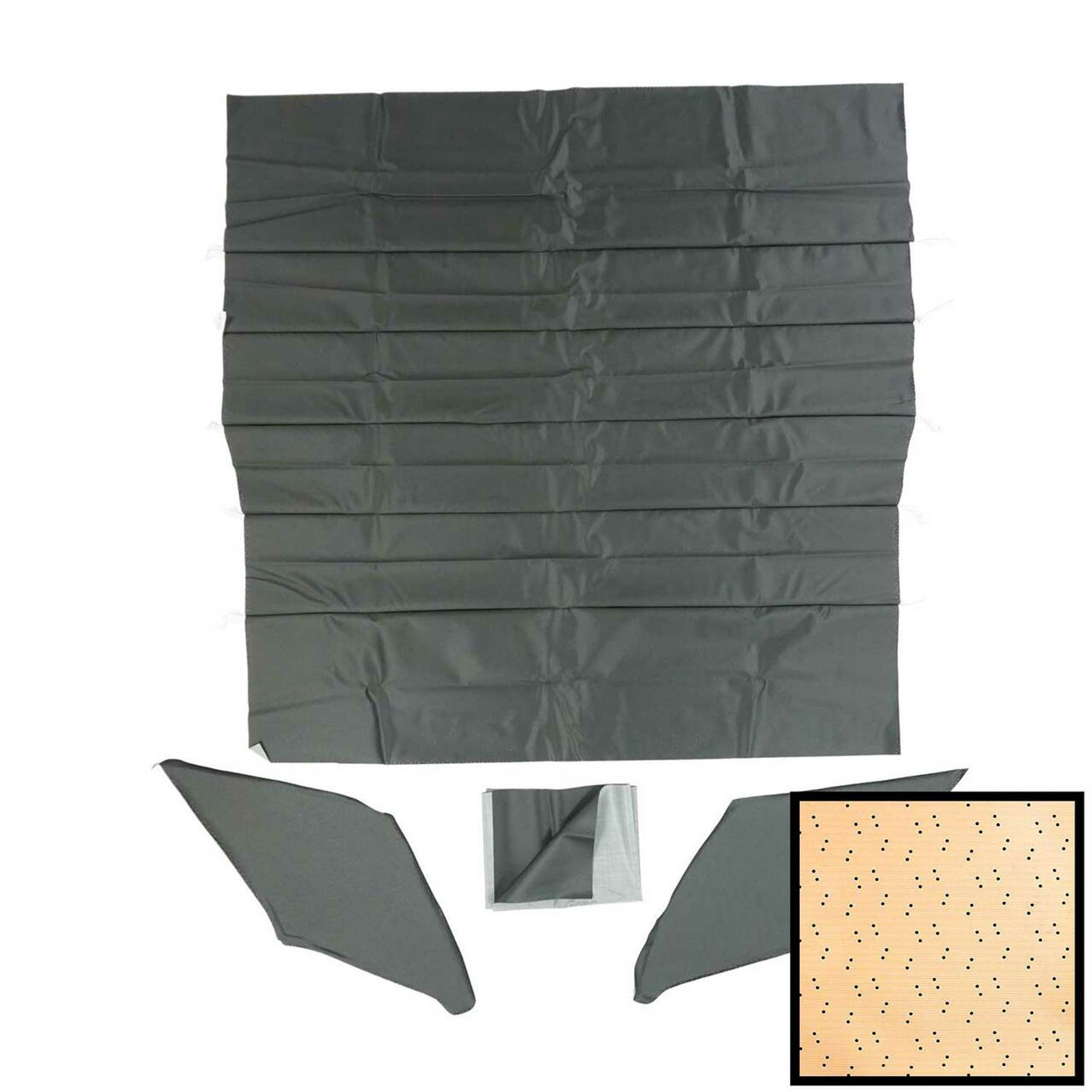 PUI Interiors 1970-1974 Plymouth Cuda Deluxe 5-Bow White Perforated Headliner - AH753101