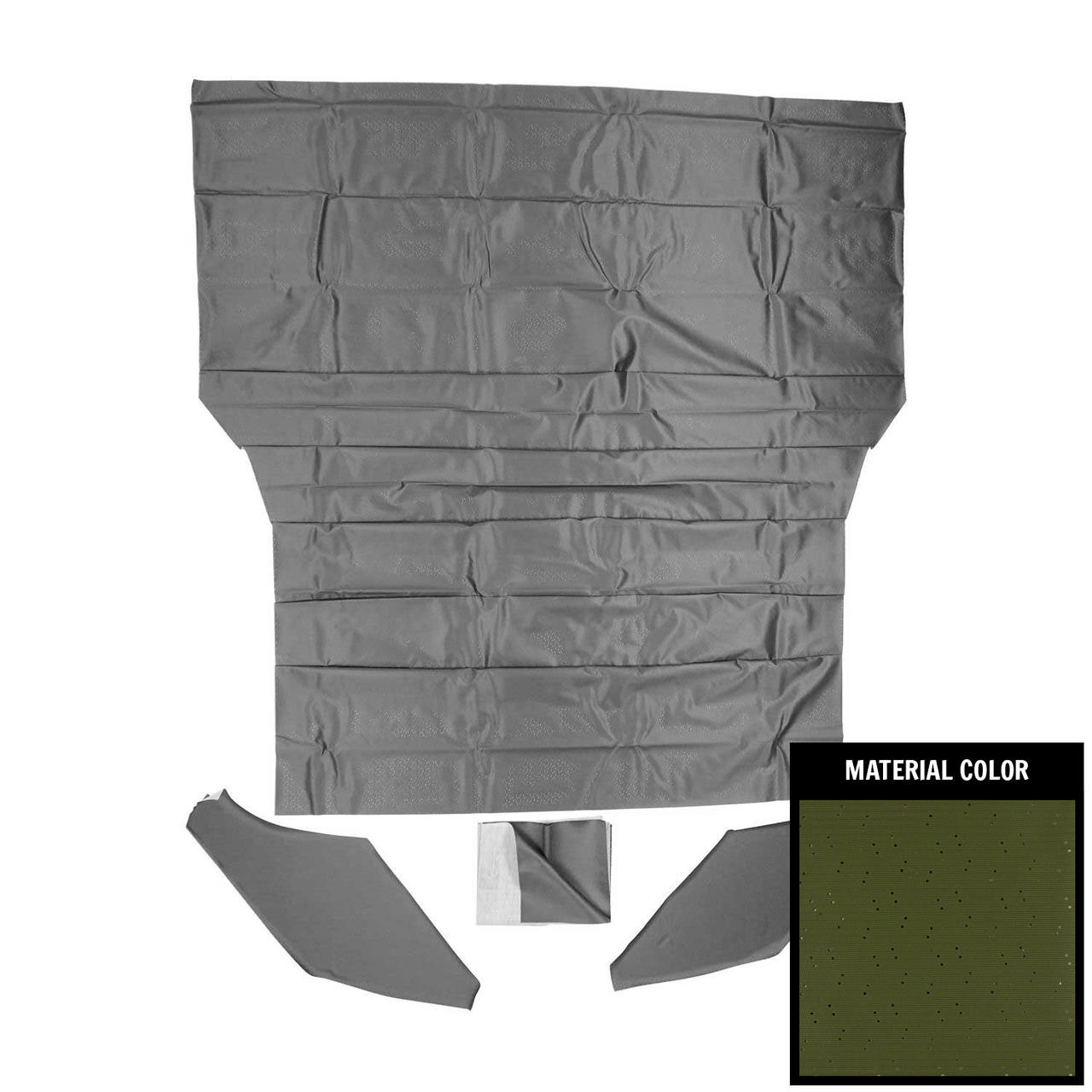 PUI Interiors 1967-1969 Plymouth Cuda Dark Green Perforated Headliner - AH764109