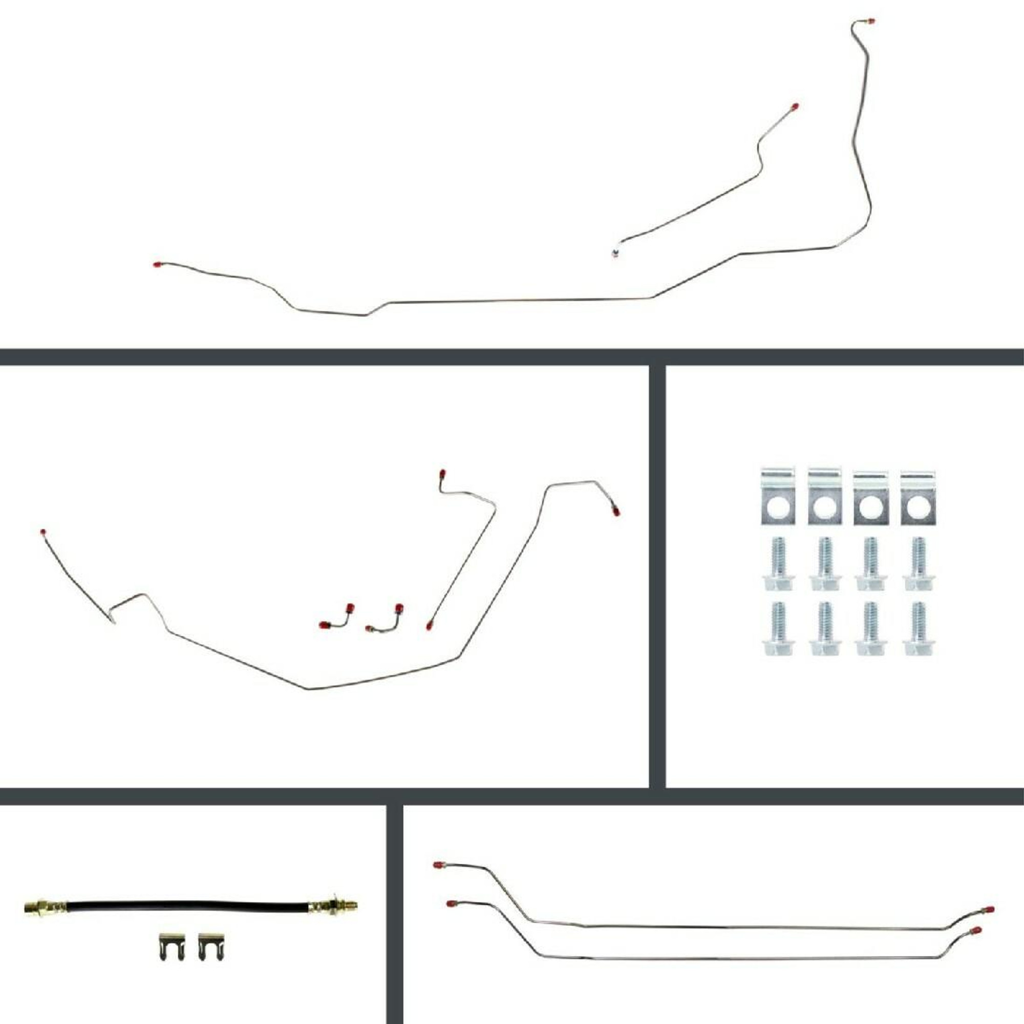 The Right Stuff 1964-65 GM A-Body, Pre-Bent Manual Front Disc Brake Conversion Line Kit - AOM64C2