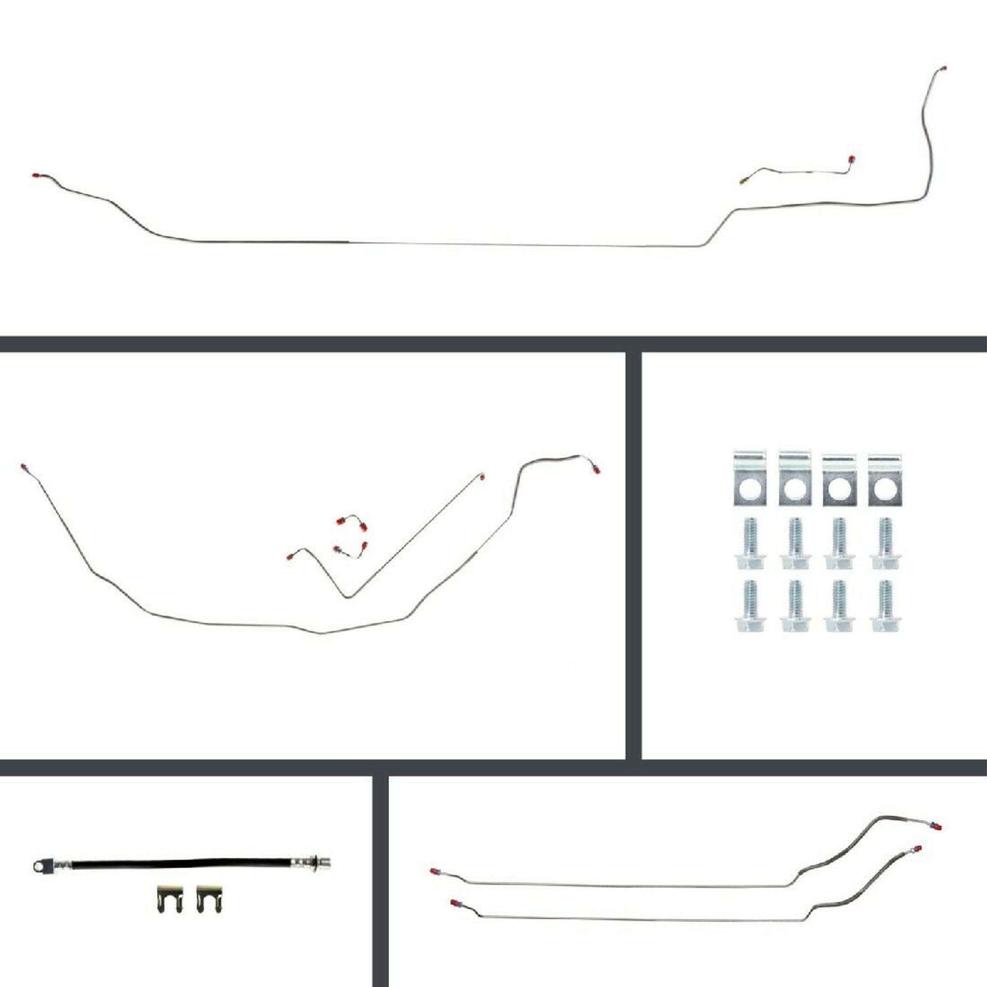 The Right Stuff 1968 GM A-Body, Pre-Bent Manual Front Disc Brake Conversion Line Kit - AOM68C2