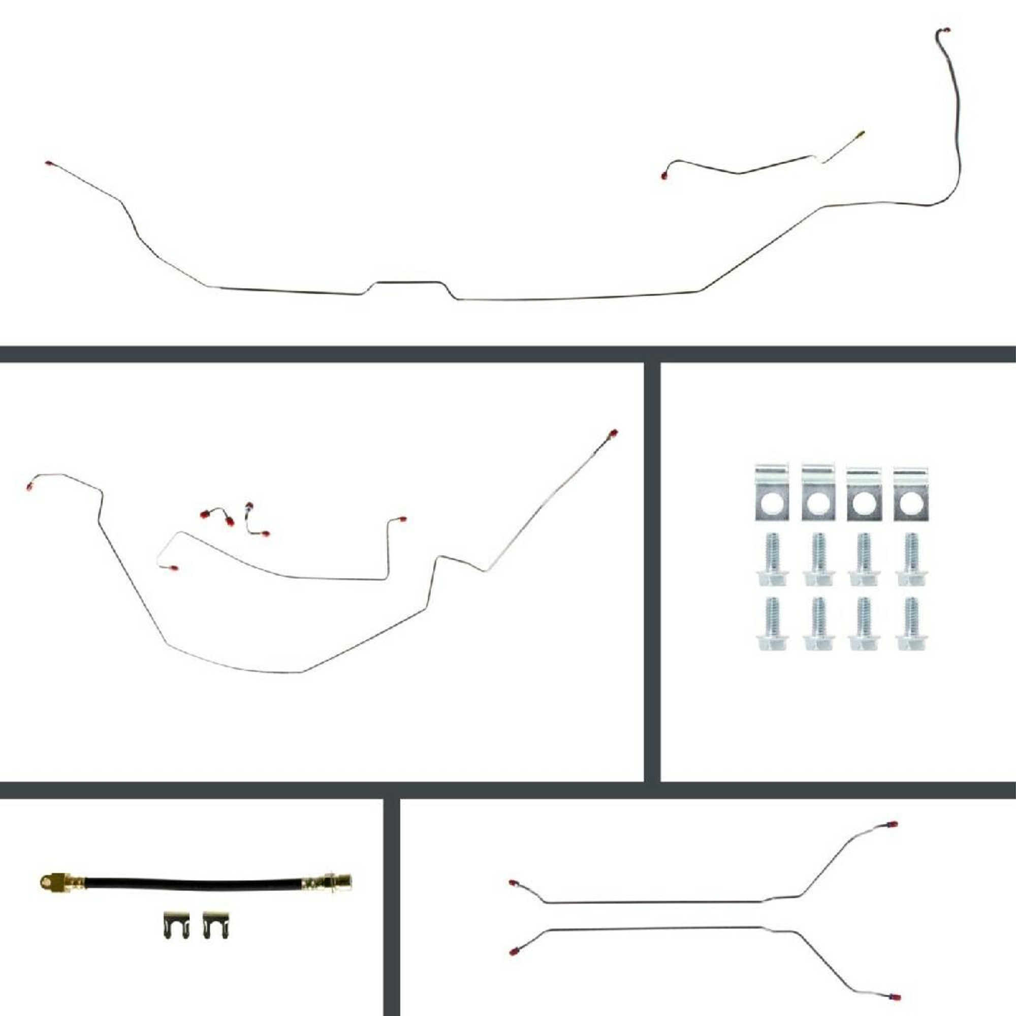 The Right Stuff 1967 GM A-Body, Pre-Bent Power Front Disc Brake Conversion Line Kit - AOP67H2