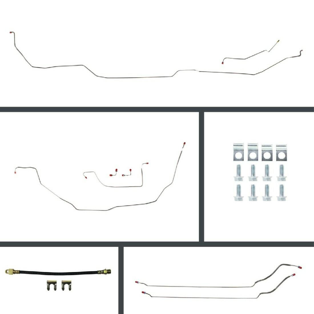 The Right Stuff 1969 GM A-Body, Pre-Bent Power Front Disc Brake Conversion Line Kit - AOP69H2