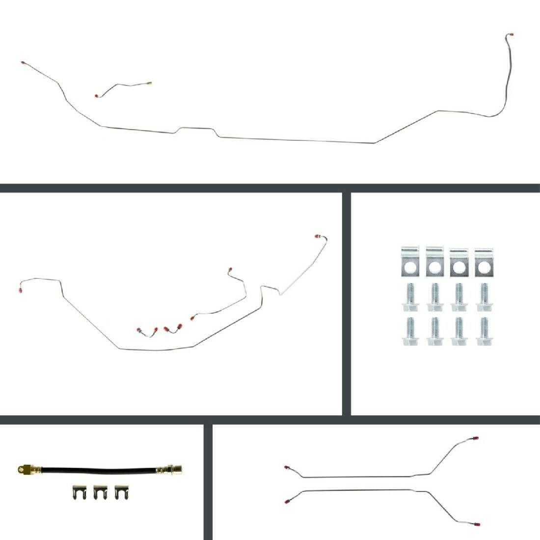 The Right Stuff 1967 GM A-Body, Pre-Bent OE Steel Front Disc Conversion 4-Wheel Brake Line Kit - ASM67H2