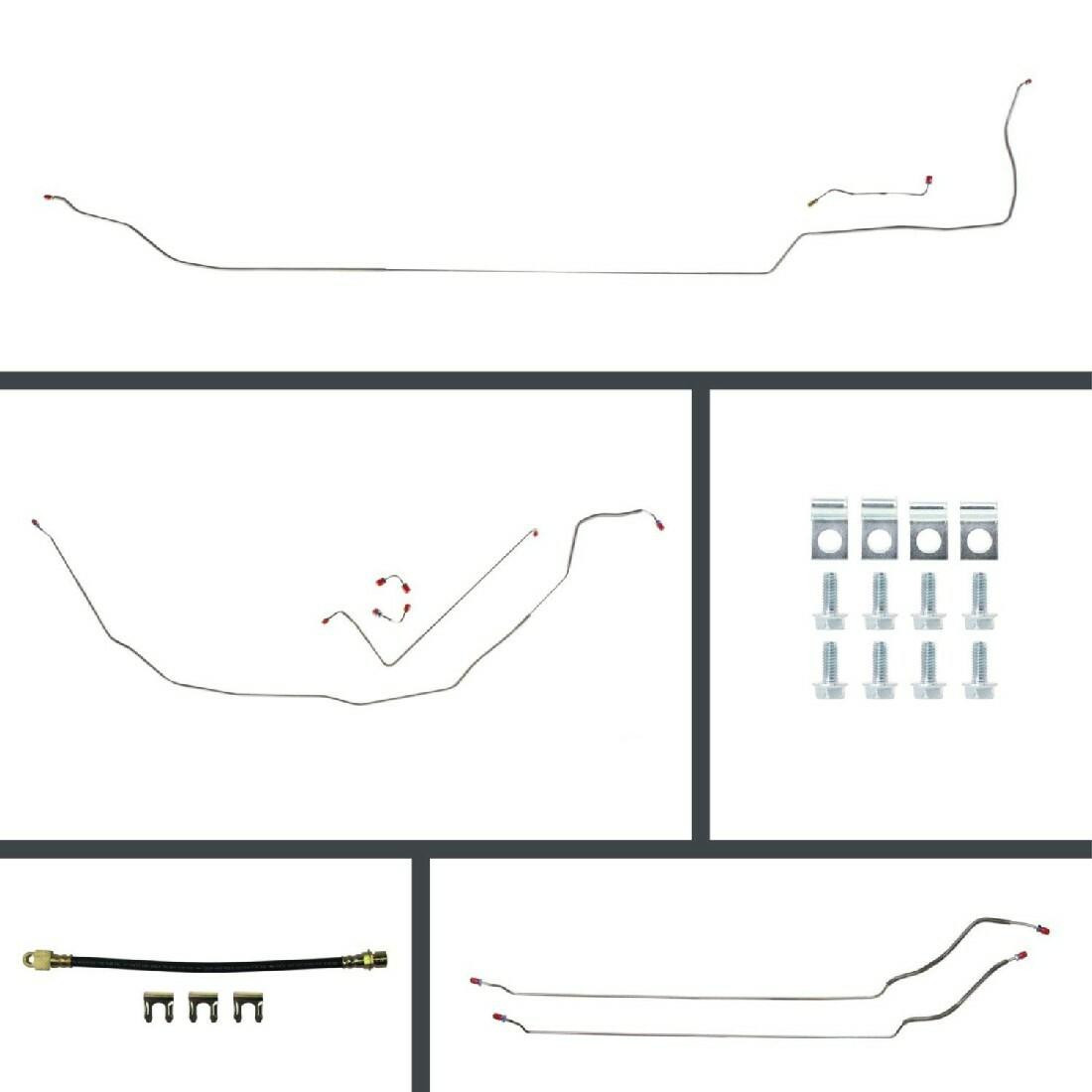 The Right Stuff 69-72 GM A-Body, Pre-Bent OE Steel Front Disc Conversion 4-Wheel Brake Line Kit - ASM69C2