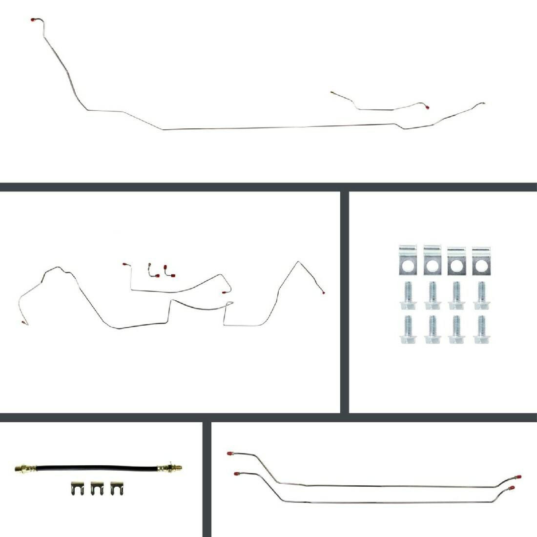 The Right Stuff 64-65 GM A-Body, Pre-Bent OE Steel Front Disc Conversion 4-Wheel Brake Line Kit - ASP64C2